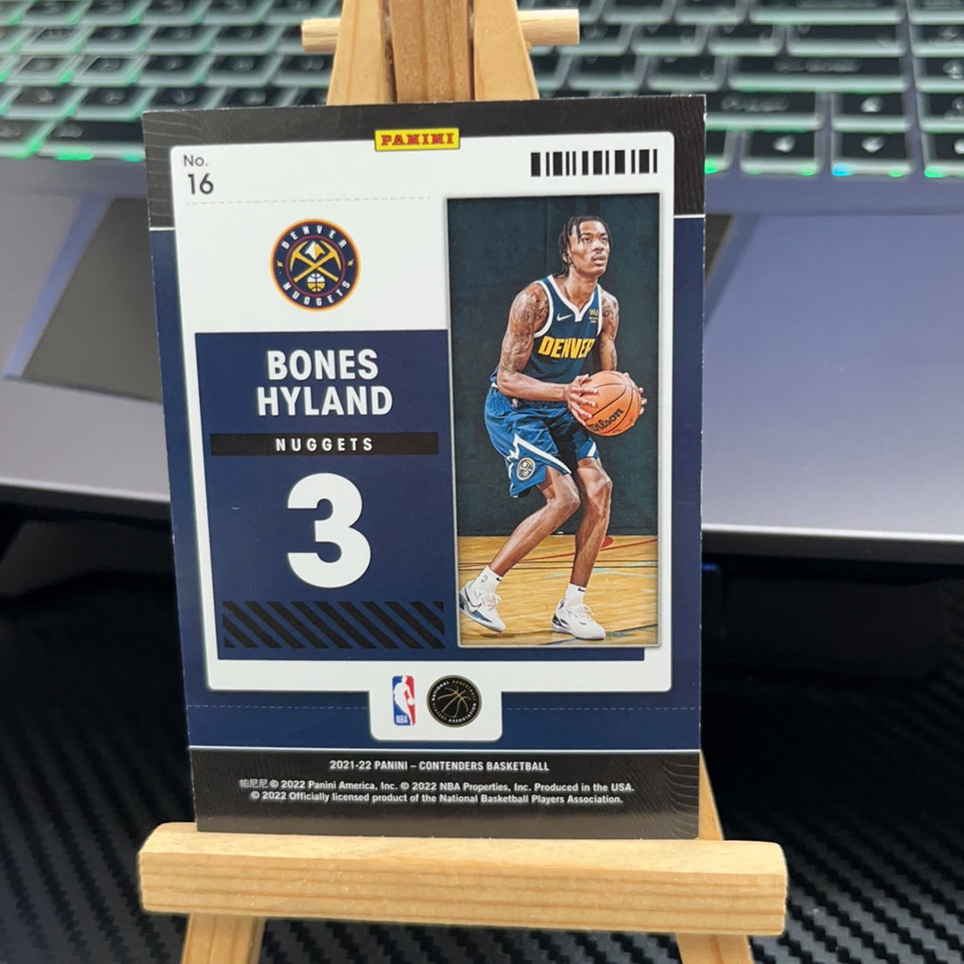 2021-22 Panini Chronicles Bones Hyland 纳肖恩 海兰德 掘金 金钱 特卡 银折 折射 编年史 系列 卡品如图 凑图必备 值得收藏!免费代卖!