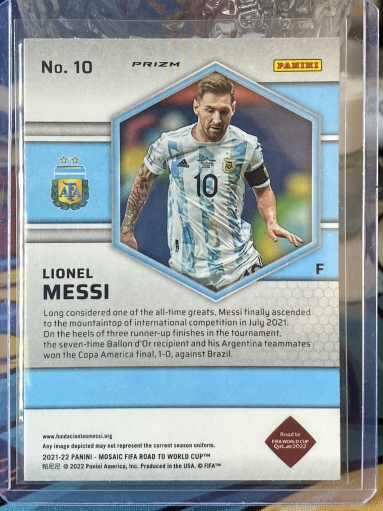 2022 Panini Mosaic Lionel Messi 世界杯马赛克 阿根廷 梅西 马赛克系列银折 最后一版世界杯皮 球王里奥梅西 ...