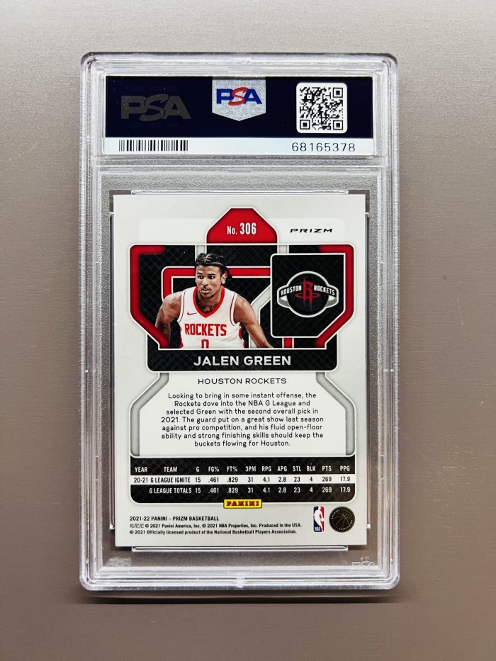 Big Body Benz I Used To Be Dusty Jalen Green 2022 Panini Prizm Jalen Green RC 『壹Q拍卖 』杰伦 格林 银折 PSA9分 火箭队老大 新秀 PSA评级