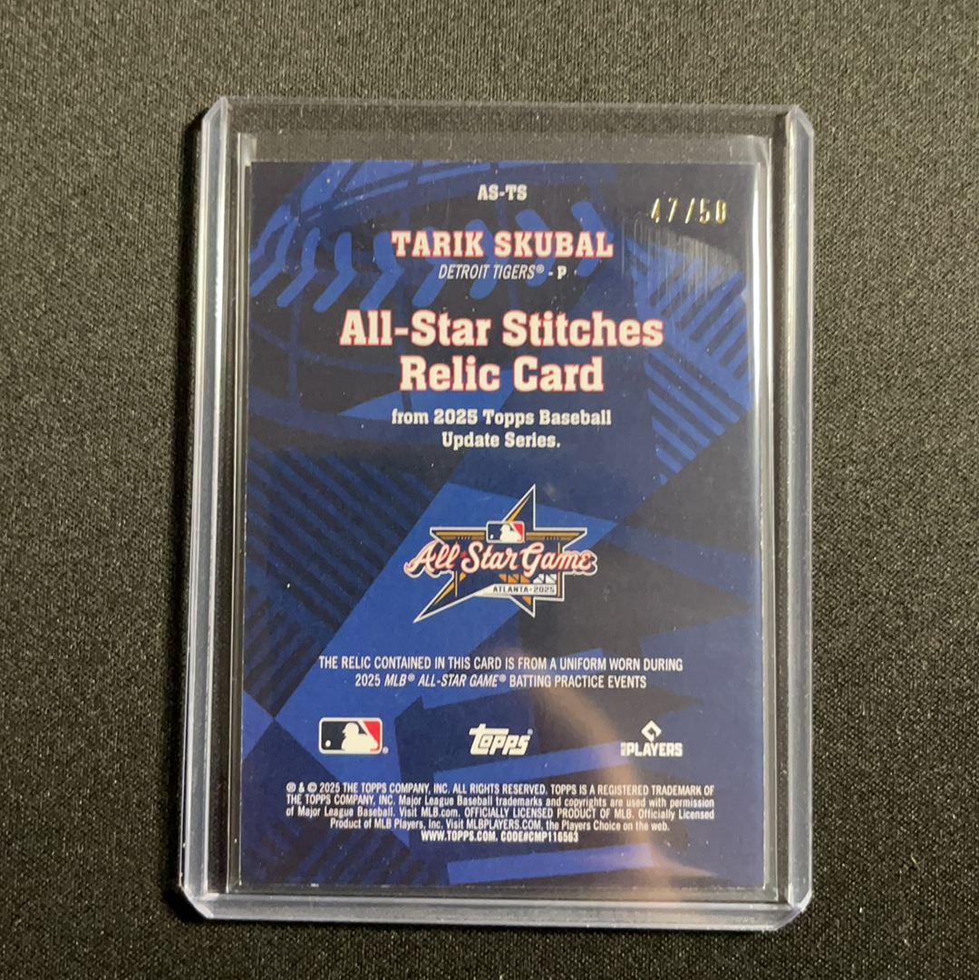 2025 Topps Update Tarik Skubal 斯库巴尔 老虎 赛扬 CY 三冠王 全明星球衣 GU 50编【pocky】