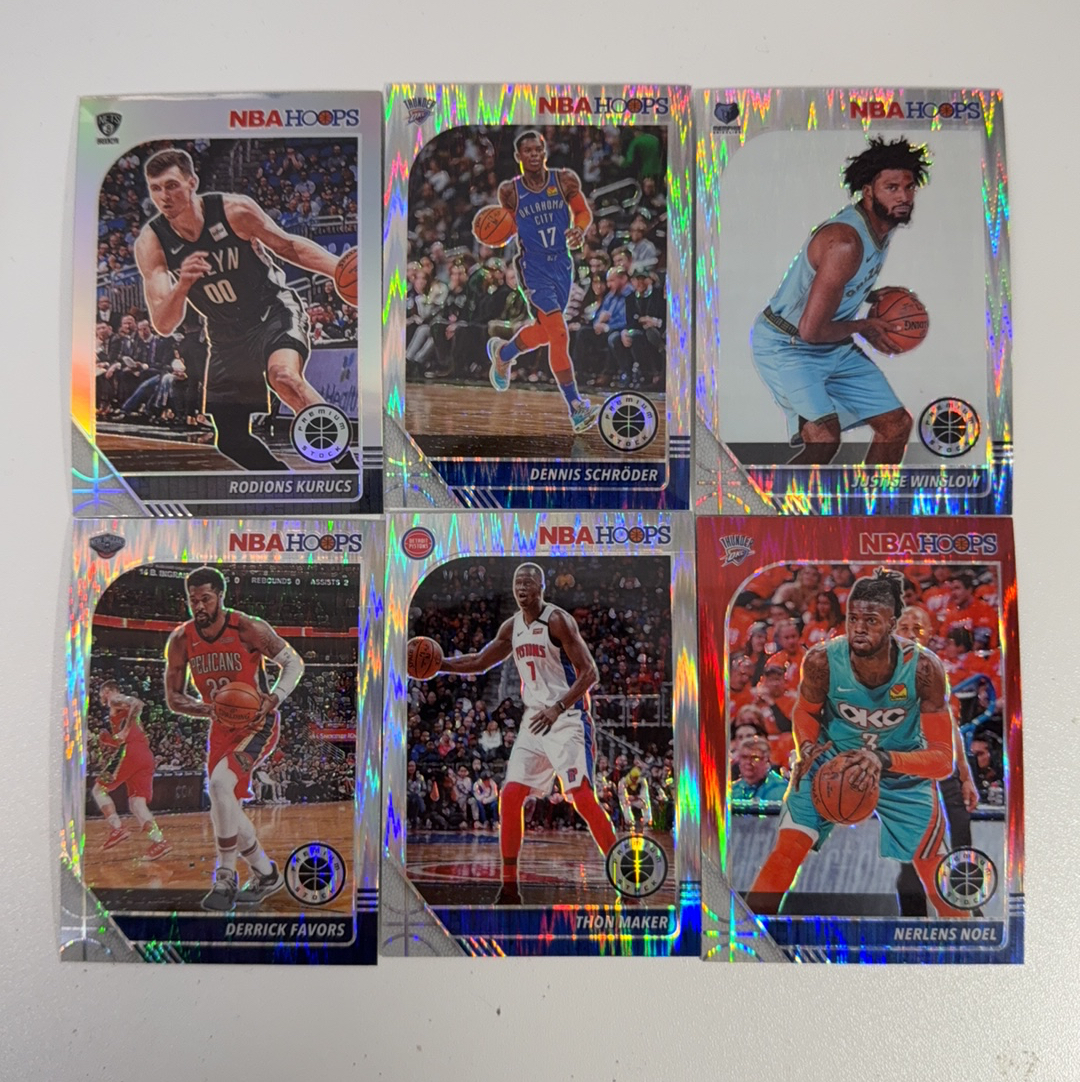 【免费代卖】6张 打包 lot HOOPS 折射 施罗德 温斯洛 马刺 骑士 勇士 湖人 火箭 独行侠 魔术 值得收藏!!