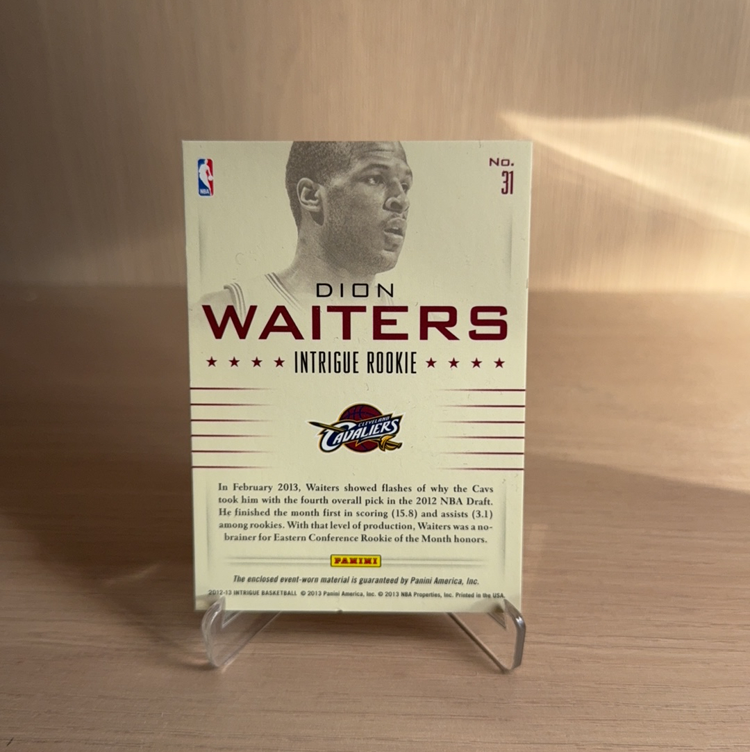 2012-13 Panini Intrigue Dion Waiters RC 【免费代卖】阴谋系列 骑士 新秀 RC 迪昂 维特斯 /99编 亲穿 小窗 物料 切割 卡品如图 值得收藏!!