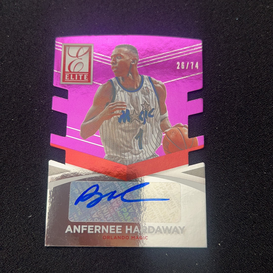 2014-15 Panini Donruss Anfernee Hardaway 【小V代拍】安芬尼 哈达威/便士 魔术 26/74编 签字 贴签 异形 特卡 卡品如图【咬人猫】z
