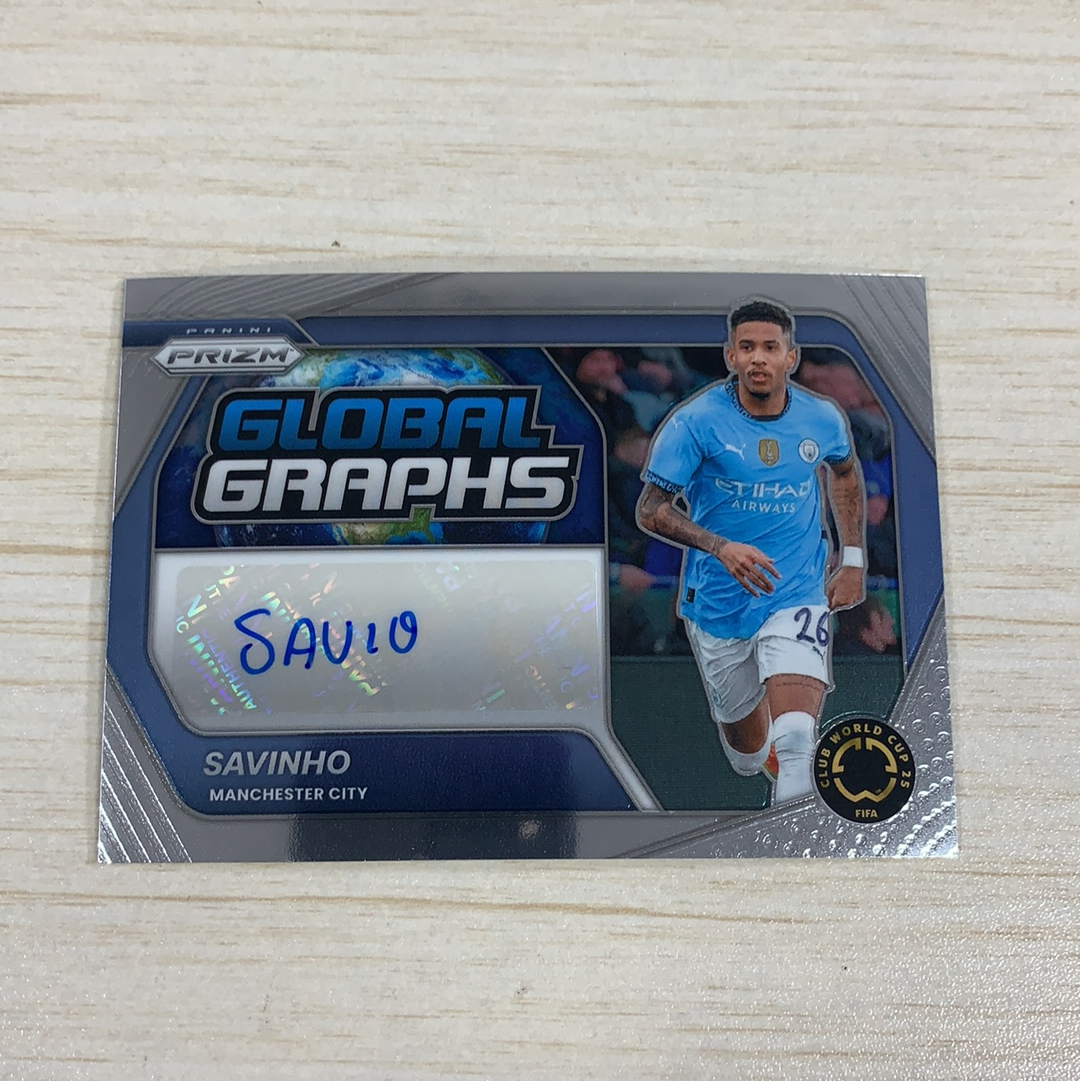【小牛代拍】2025 Panini Prizm SAVINHO 世俱杯元年 曼城 巴西 萨维尼奥 签名签字 贴签 PZ系列 卡品如图(一哥)