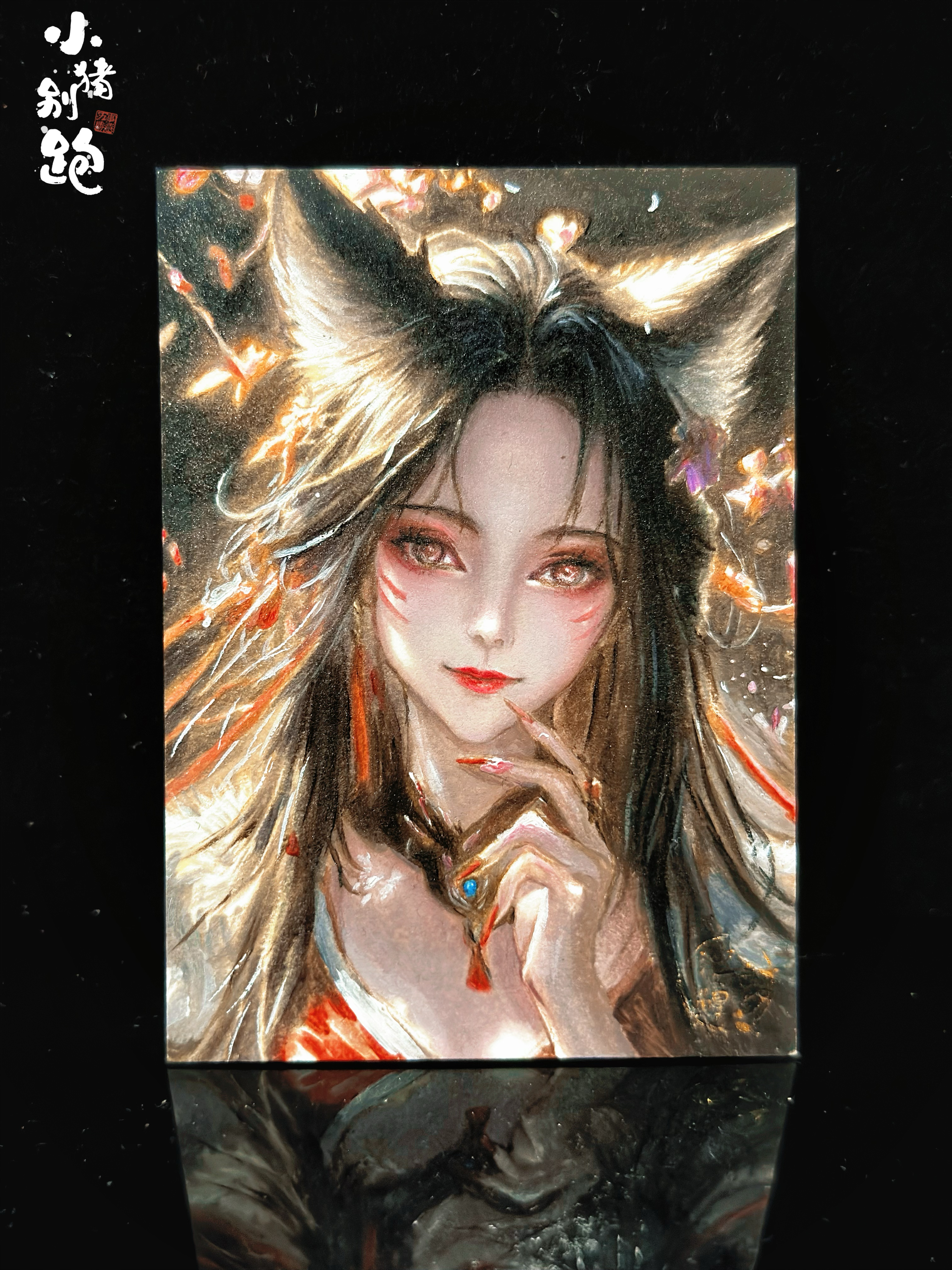 〖小猪别跑hit手绘〗【画师:定安】 类型:1/1 亲签 手绘卡 sketch card 上架手绘卡为工作室出品,画师亲笔所绘,并非印刷卡,本店上架时间通常为周三或周六,请老板们多关注!