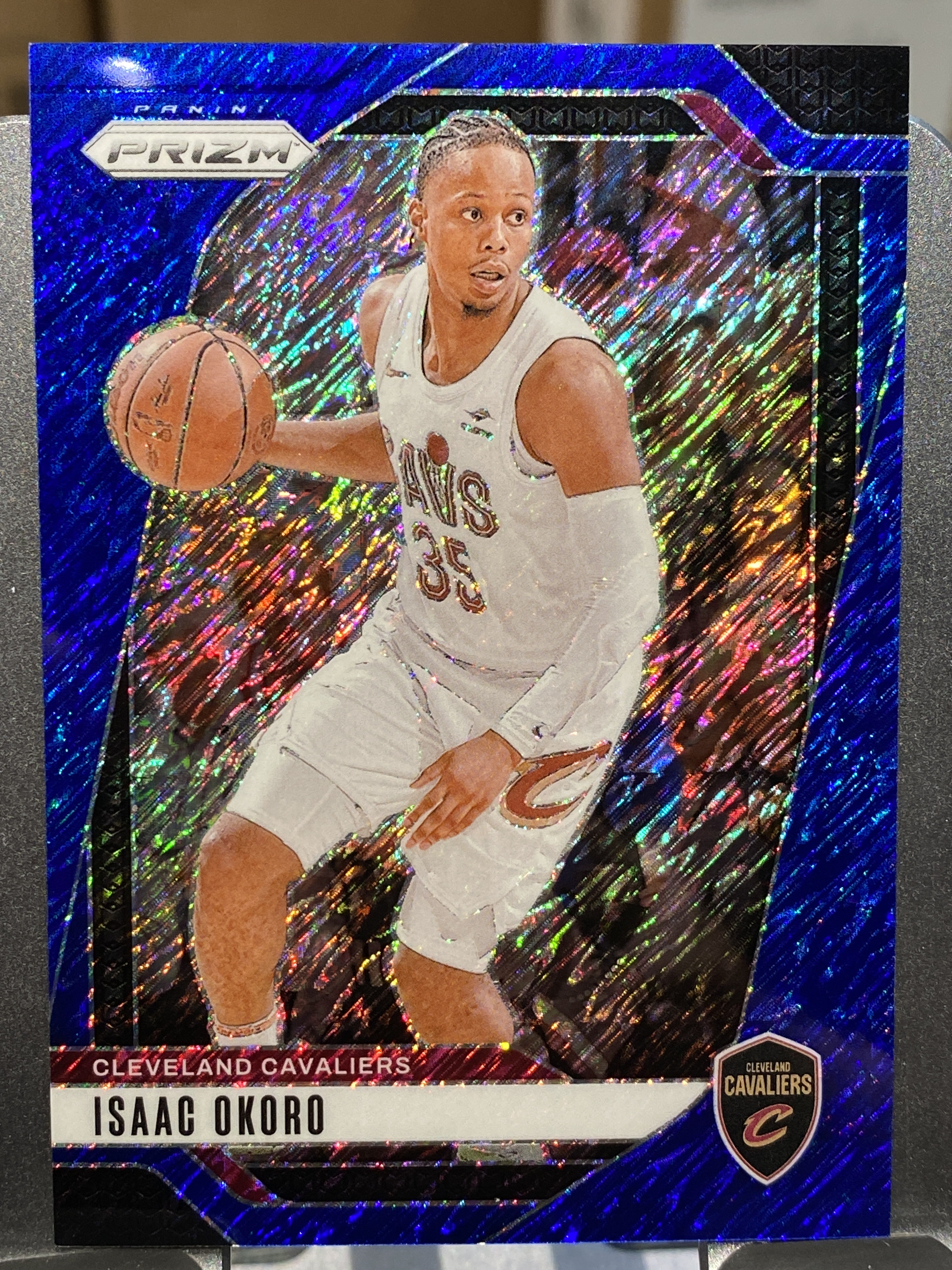 2024-25 【靓星代拍】 Prizm Isaac Okoro Pz 4/35编背号编 骑士 艾萨克 奥克罗 奥科罗 蓝Shimmer折 折射 卡品如图 专收必备#马