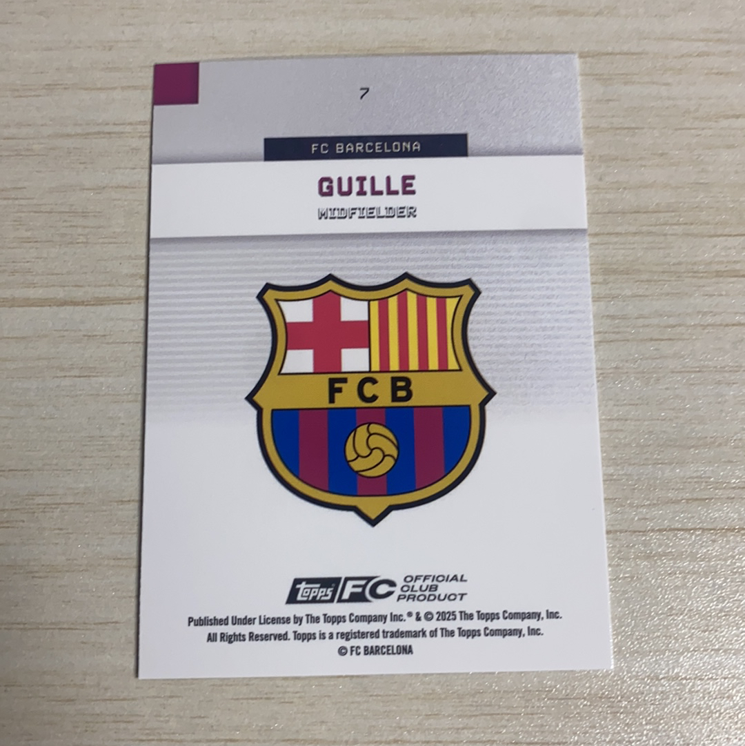 【小牛代拍】2025-26 Topps 巴萨 巴塞罗那 Team Set 队盒 Guille Fernandez RC 吉耶 费尔南德斯 新秀 150编 碎冰折 卡品如图 收藏必备(一哥)