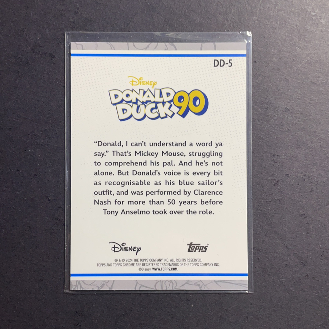2024 Topps Disney 迪士尼TC 唐老鸭 唐老鸭90周年纪念特卡 银折射 比例插放 序号DD-5 2024 Topps Chrome Disney 迪士尼TC系列