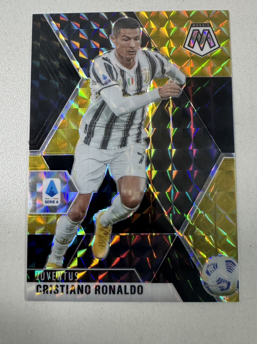 2020-21 Panini Mosaic Cristiano Ronaldo C罗 克里斯蒂亚诺 罗纳尔多 球王 真正的球王 尤文 皇马 曼联 葡萄牙 5/8 8编 金折 黑金