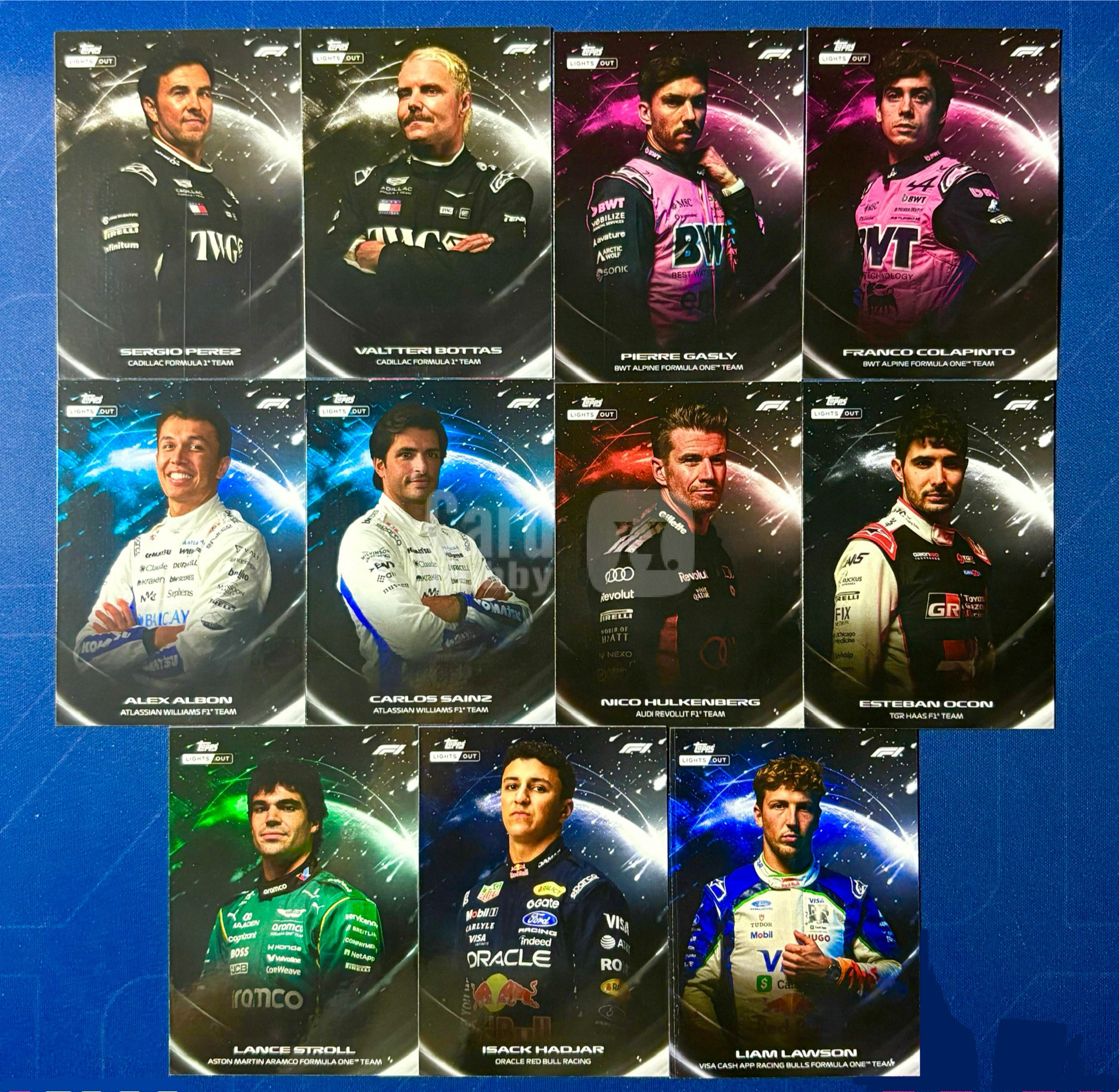 2026 Topps Lights Out 【爆爆代卖】 F1 熄灯 佩雷兹 博塔斯 加斯利 科拉平托 阿尔本 塞恩斯 霍肯博格 奥康 斯图罗尔 哈贾尔 劳森 天残 11张Lot Base 如图#冷哥