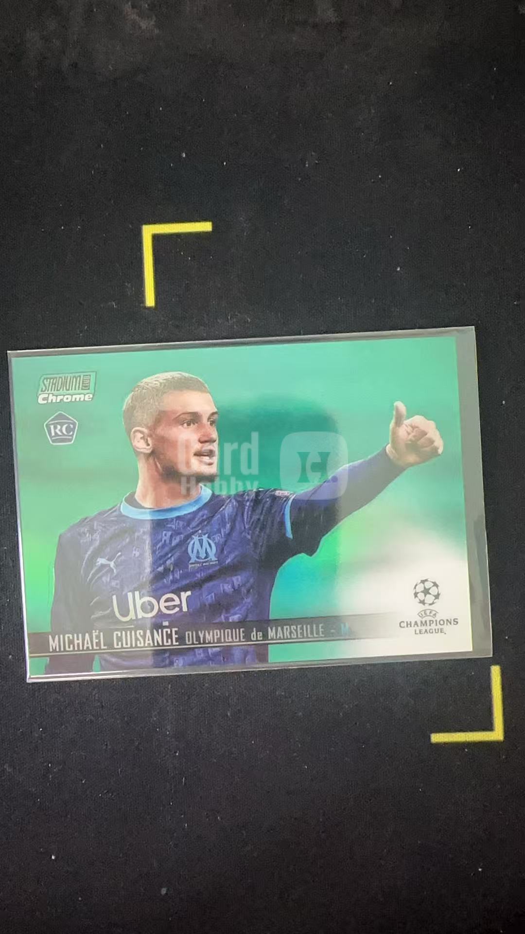 2021 Topps Stadium Club Chrome Michael Cuisance RC 欧冠系列 RC 米卡埃尔.屈桑斯 横版 青折 法国马赛足球俱乐部 23/99编