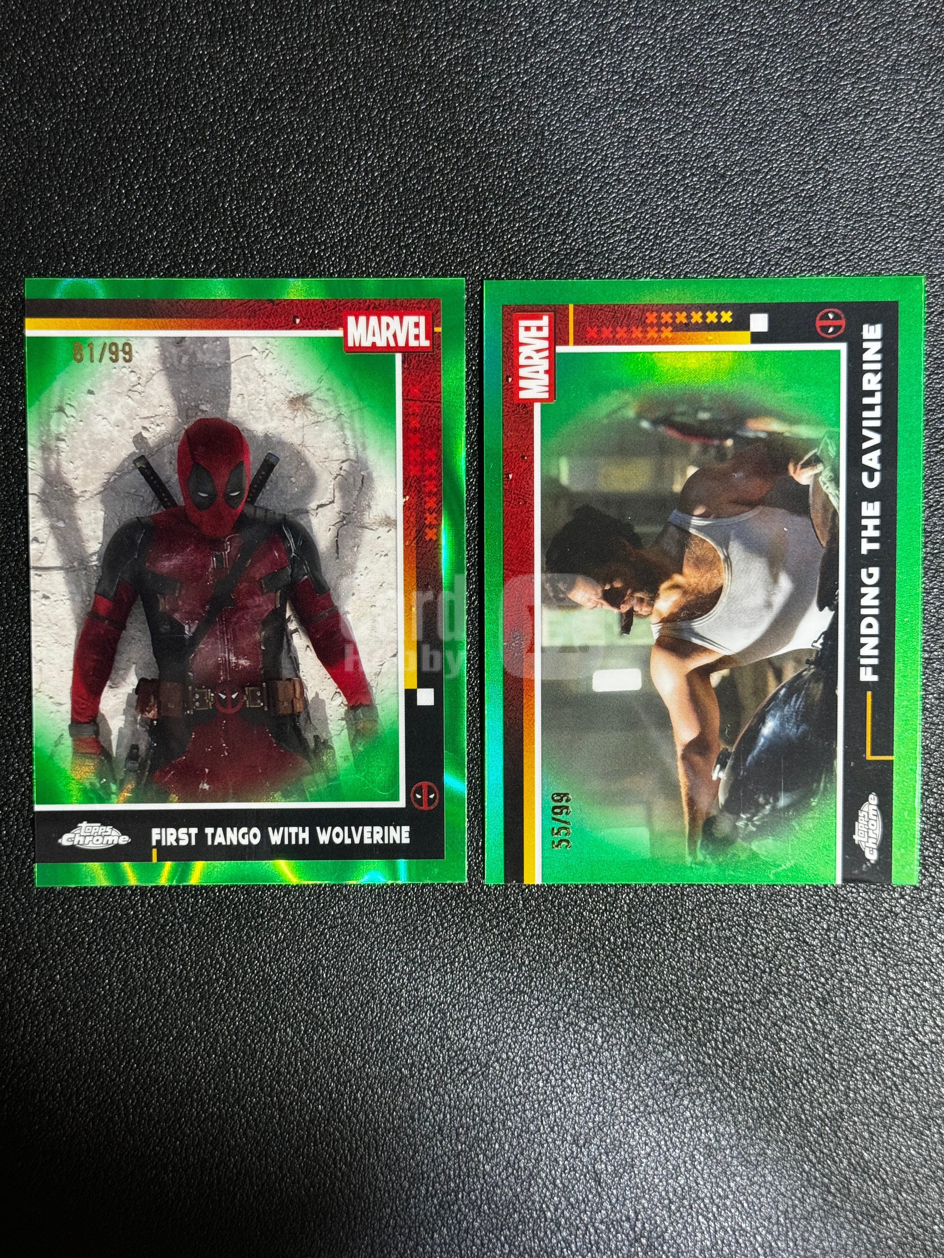 2025 Topps Marvel (MCU) 老王代理拍卖 漫威 影视 死侍 金刚狼 Deadpool Wolverine 绿折 99编 Wade Wilson 韦德・威尔森 亨利·卡维尔 BG