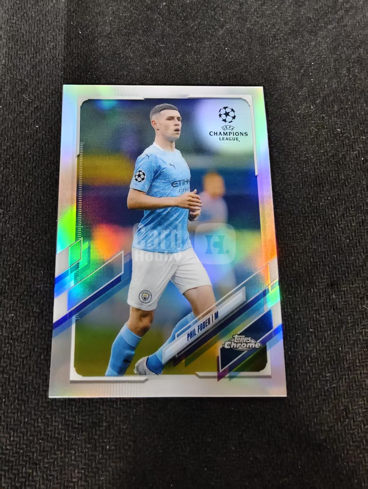 【可合并,不累计】2021 Topps Chrome Phil Foden 曼城 福登 欧冠 银折 划痕 边角瑕疵 #34
