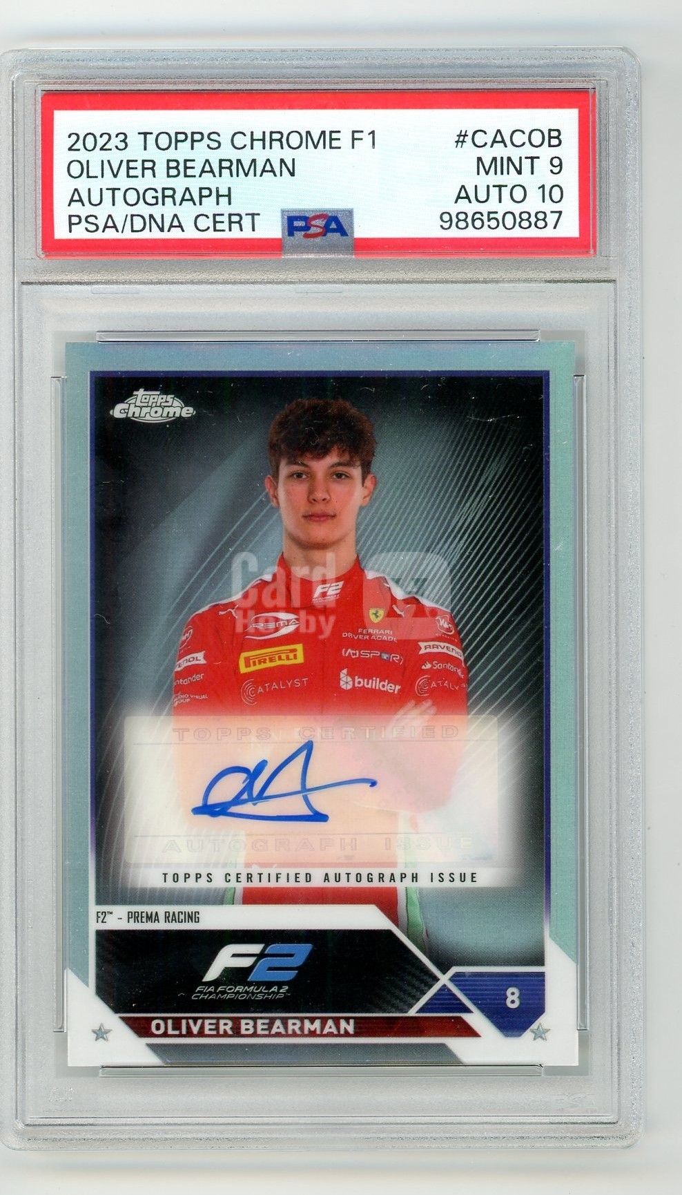 2023 Topps Chrome F1 Refractor Oliver Bearman Prema Racing Auto PSA10 托普斯镀铬 F1 折射式 奥利弗贝尔曼 普雷马车队 汽车