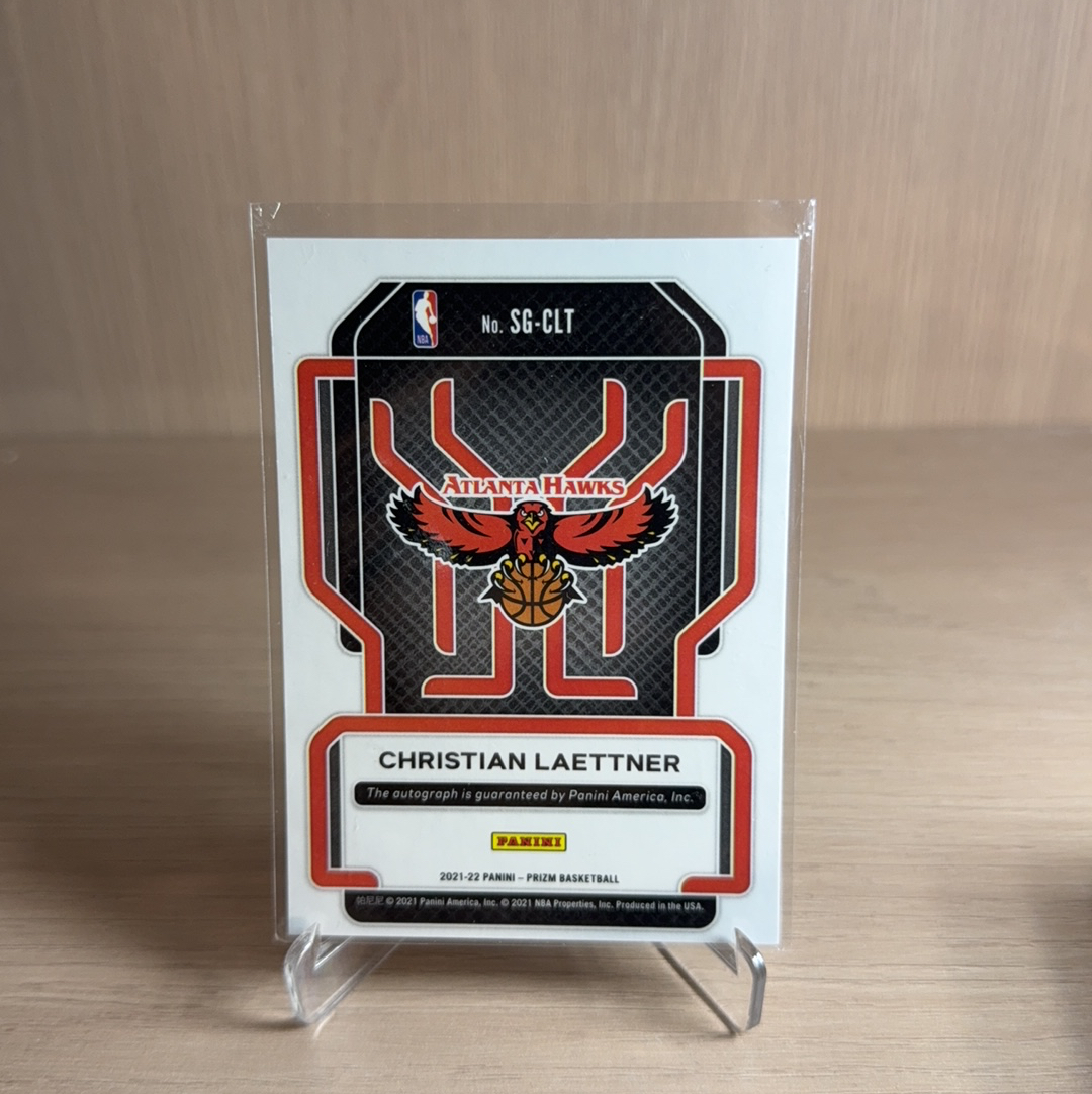 2021-22 Panini Prizm Christian Laettner 【免费代卖】PZ 老鹰 克里斯汀 莱特纳 签字 折射 特卡 卡品如图 值得收藏!!