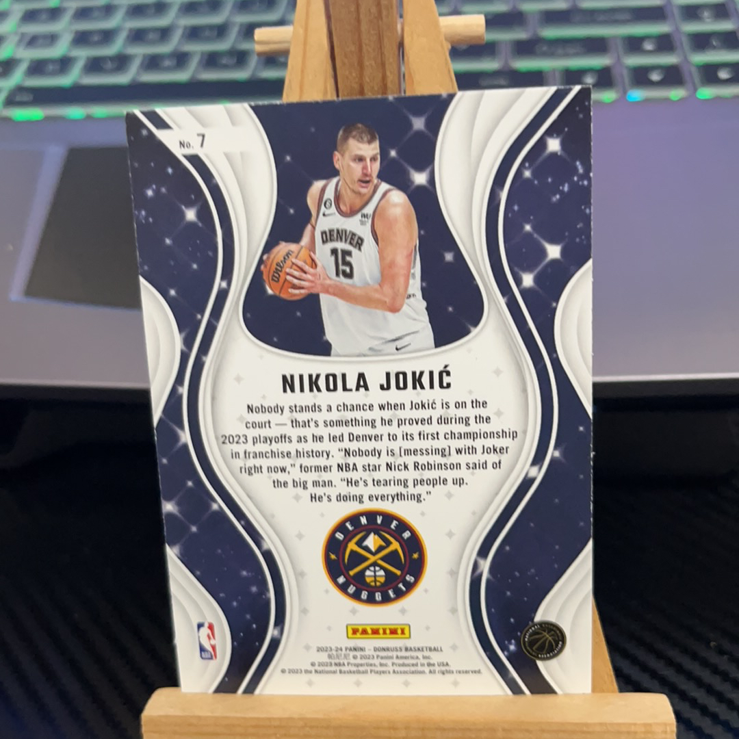 2023-24 Panini Donruss Nikola Jokic 尼古拉 约基奇 掘金 特卡 杜蕾斯系列 卡品如图 凑图必备 值得收藏!免费代卖!