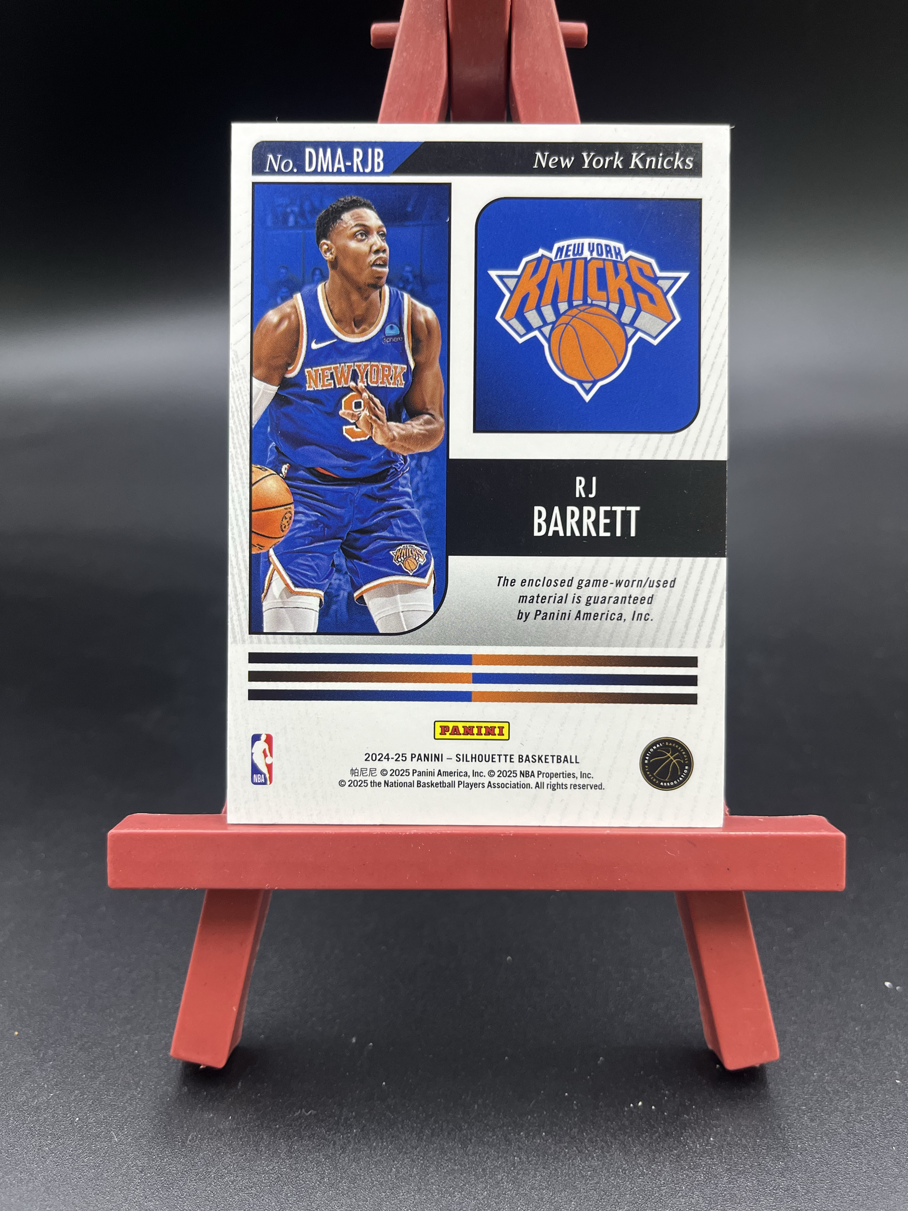 2024-25 Panini Silhouette RJ Barrett 末年绝版 剪影 尼克斯 大狙 RJ巴雷特 GU亲穿落场 双窗球衣物料切割 DUAL 卡品如图 【优质物料专场】01WZ