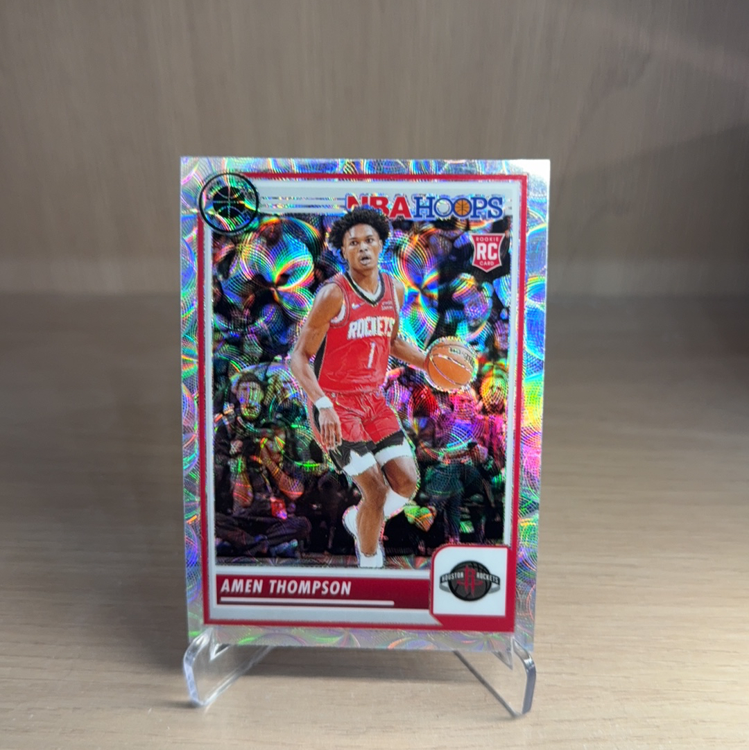 2023-24 Panini NBA Hoops Amen Thompson RC 【免费代卖】火箭 新秀 RC 阿门 汤普森 银折 圈圈折 折射 专收必备 值得收藏!!