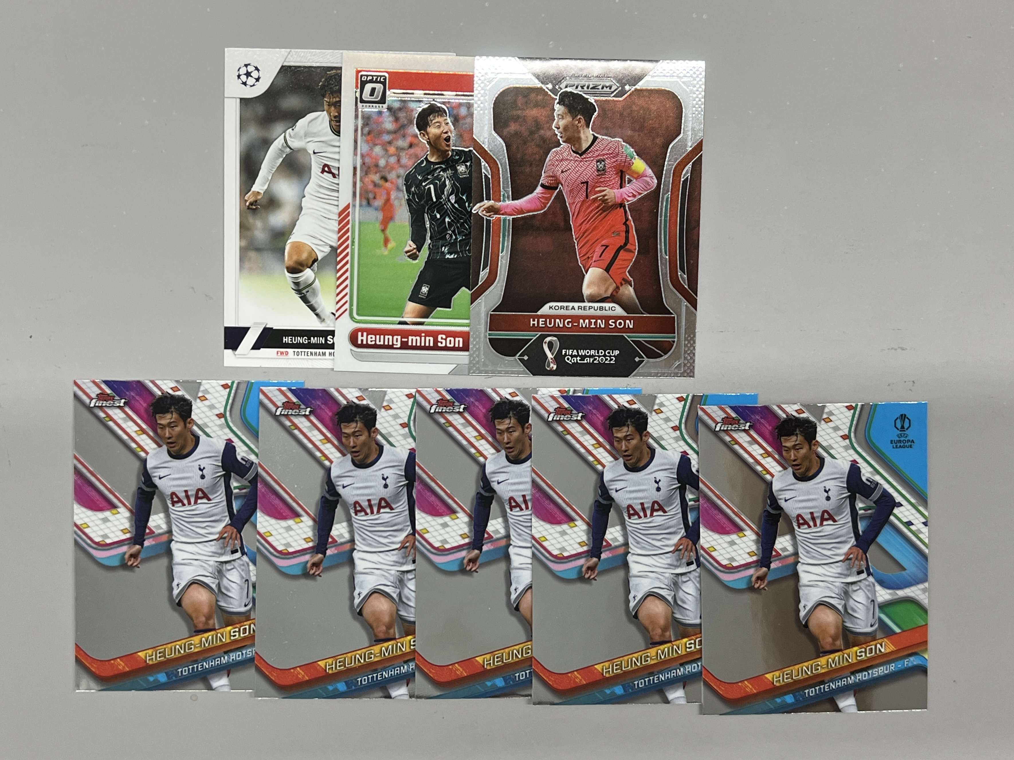 2024-25 Panini Prizm Donruss【挂机拍卖】帕尼尼 欧冠 孙兴慜 热刺 Topps Finest 8张lot 卡品如图