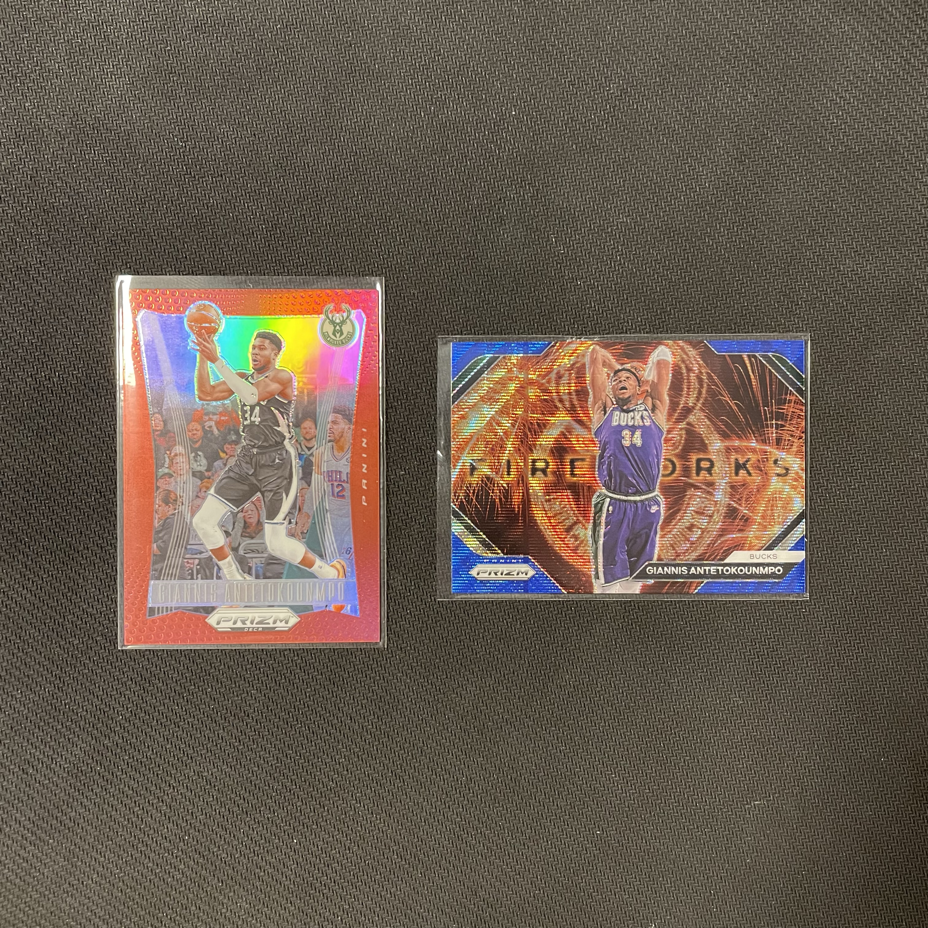 2023-24 Panini Prizm Giannis Antetokounmpo 【无界代卖】雄鹿 扬尼斯 阿德托昆博 字母哥 199编 红折 烟花特卡 蓝折 个别有瑕 不保卡品 不累计 高精尖