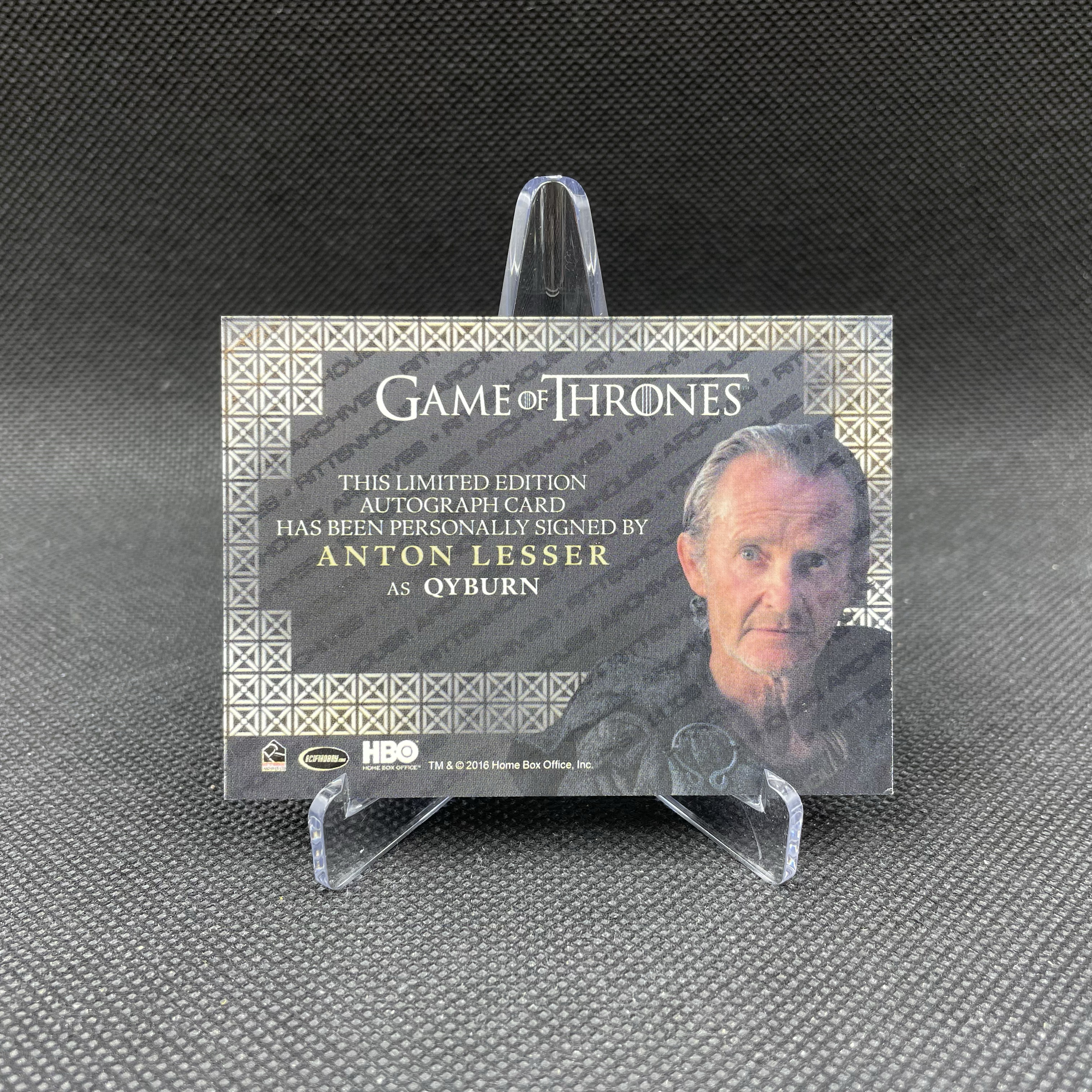 2016 HBO Game of Thrones 权力的游戏 【无界代卖】冰与火之歌 Anton Lesser 安东·莱瑟 饰演 Qyburn 大麻雀 签字 卡签 演员签字 品墨如图 不累计 吃我一掌