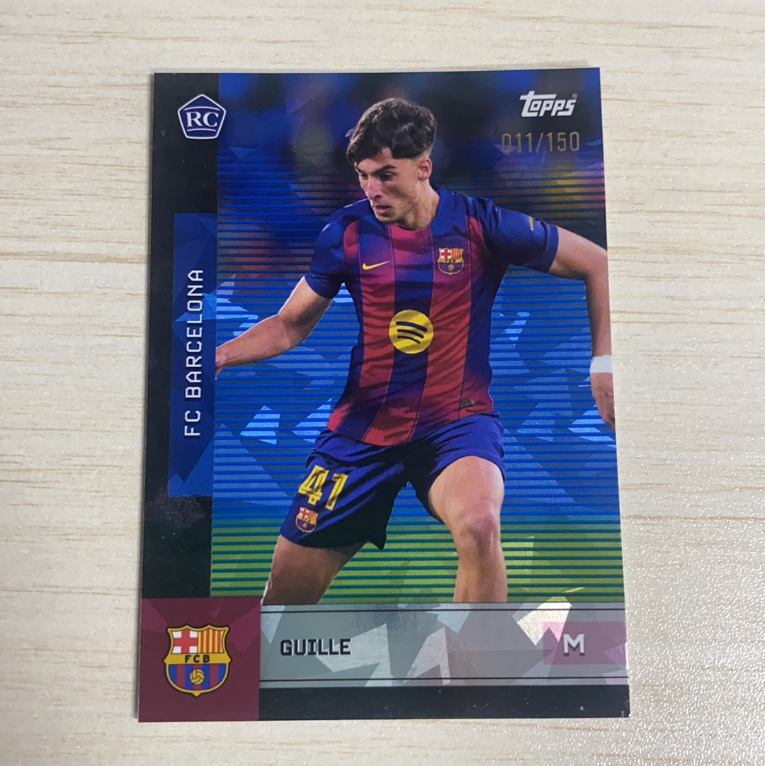 【小牛代拍】2025-26 Topps 巴萨 巴塞罗那 Team Set 队盒 Guille Fernandez RC 吉耶 费尔南德斯 新秀 150编 碎冰折 卡品如图 收藏必备(一哥)
