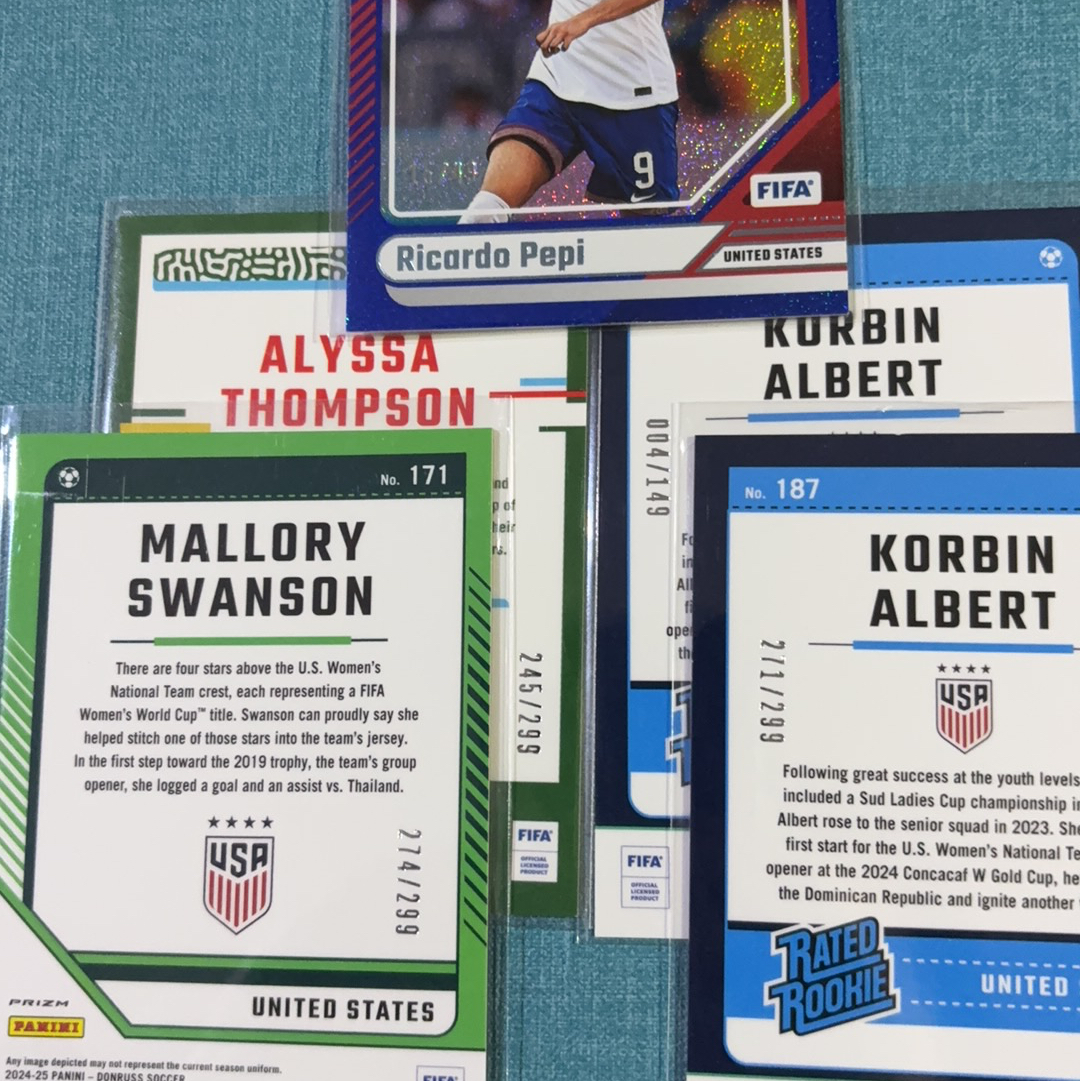 2024-25 Panini Donruss 杜蕾斯 佩皮 斯旺森 阿尔伯特 汤普森 新秀 RC 美国 49编 149编 299编 折射 打包 lot 卡品不保 ZCC