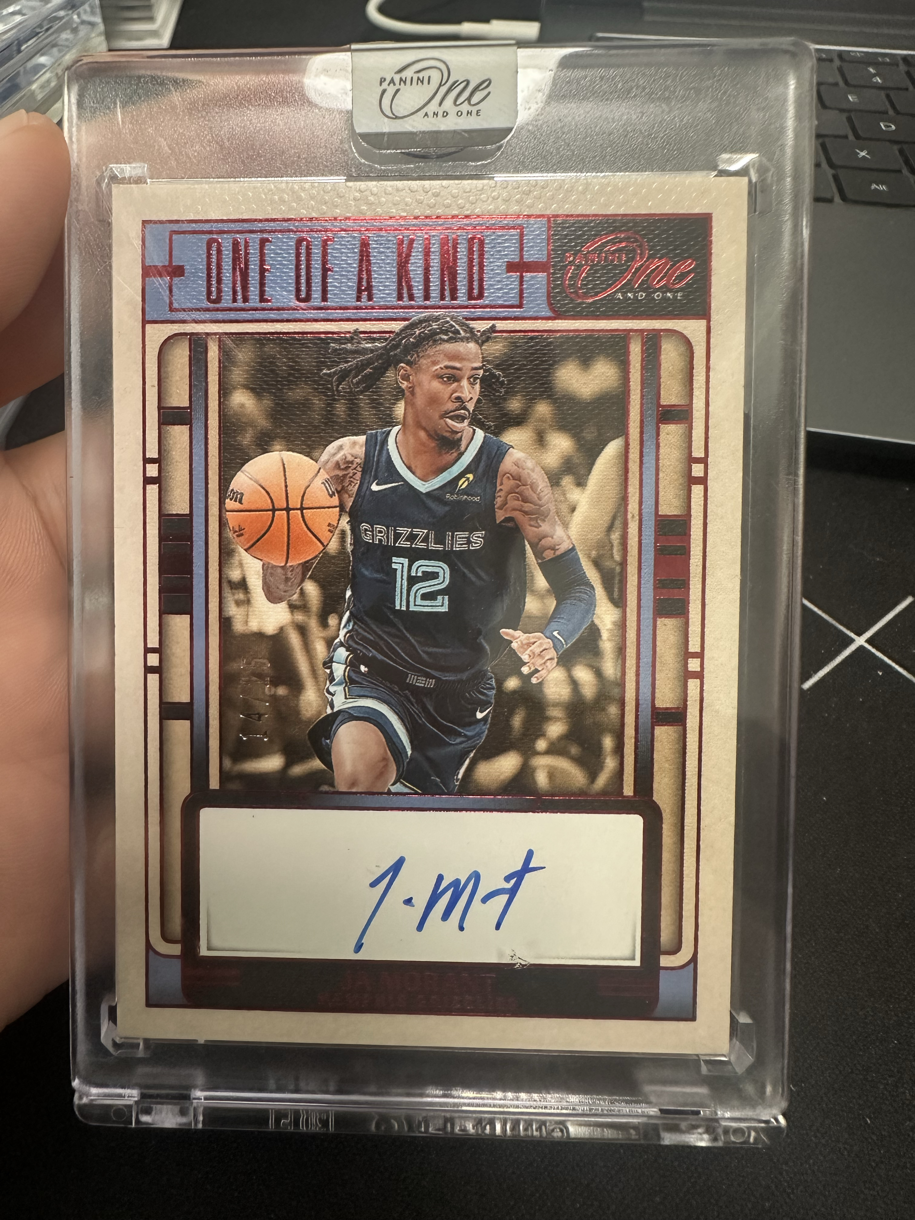2024-25 Panini One and One Ja Morant 灰熊 莫兰特 /25编 签字 卡签 稀有 原封砖 冷