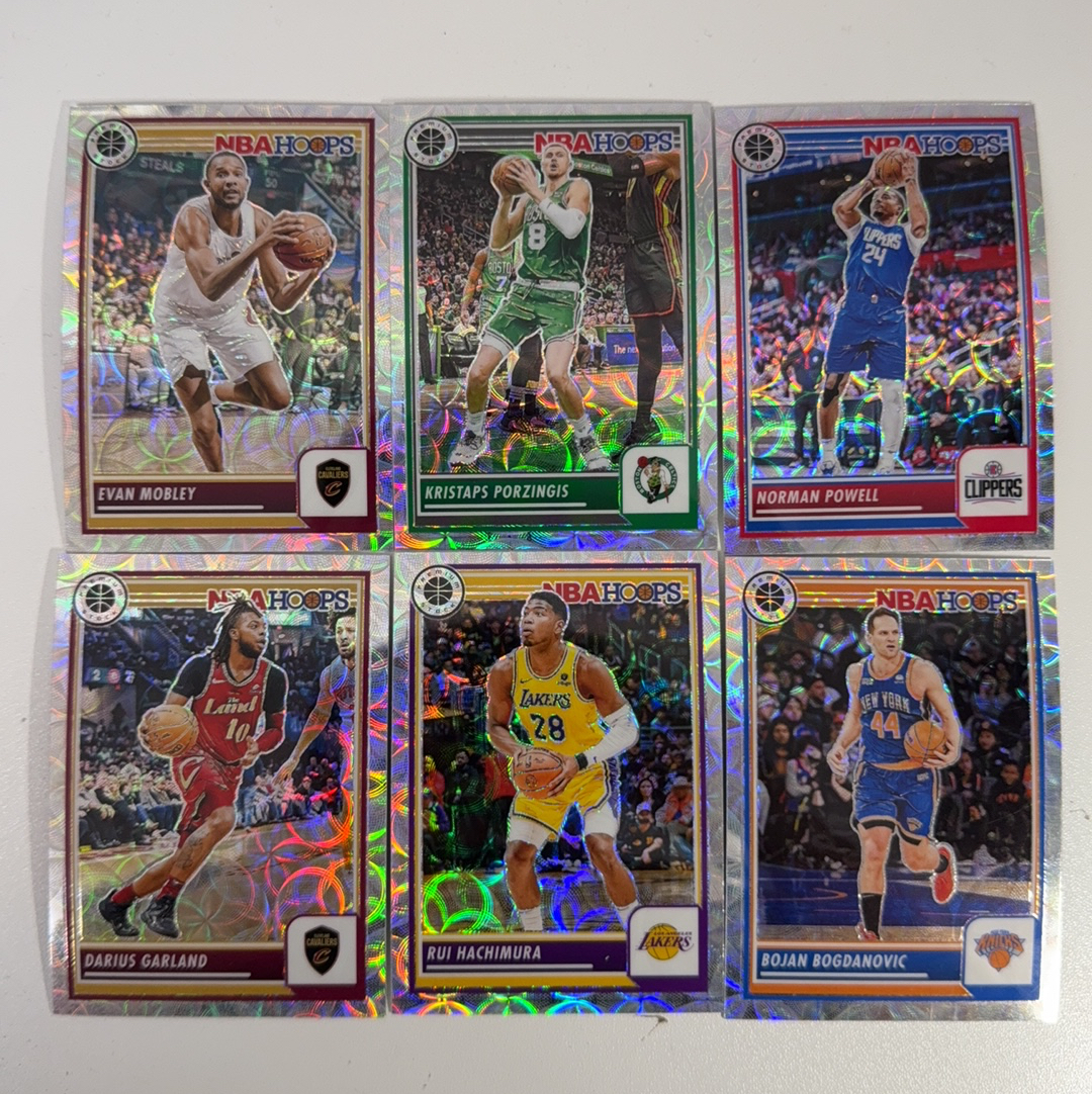 【免费代卖】6张 打包 lot HOOPS 折射 莫布利 鲍威尔 加兰 八村垒 波尔津吉斯 马刺 骑士 勇士 湖人 火箭 独行侠 魔术 值得收藏!!