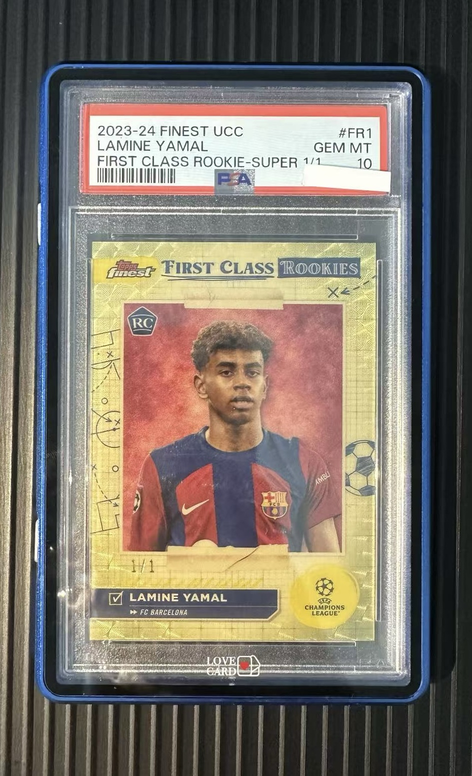 2023-24 Topps Finest Lamine Yamal RC 【先静代拍】西班牙 巴塞罗那 巴萨 新秀 拉明 亚马尔 1/1 ofo 1编1 爆金 PSA10 未来之星 专收必备