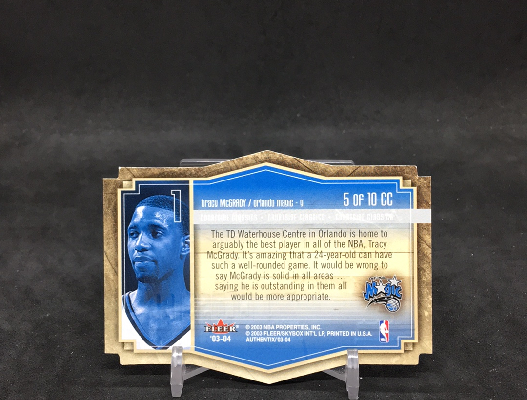 【DC拍卖】11.17 FLEER AUTHENTIX 大比例异形切割特卡 经典老特 实卡美如画 名人堂名宿 四大分卫之一 T-MAC 麦迪(微瑕)