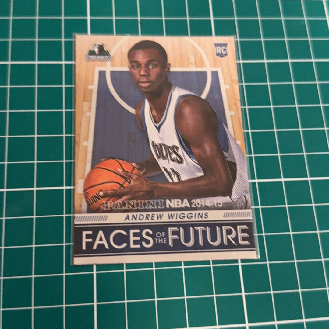 2014-15 Panini Americana Andrew Wiggins RC S.p.a. 安德鲁威金斯 围巾🧣 新秀特卡 闪卡 精美选图 十年老卡 绝版卡 稀有大比例 faces