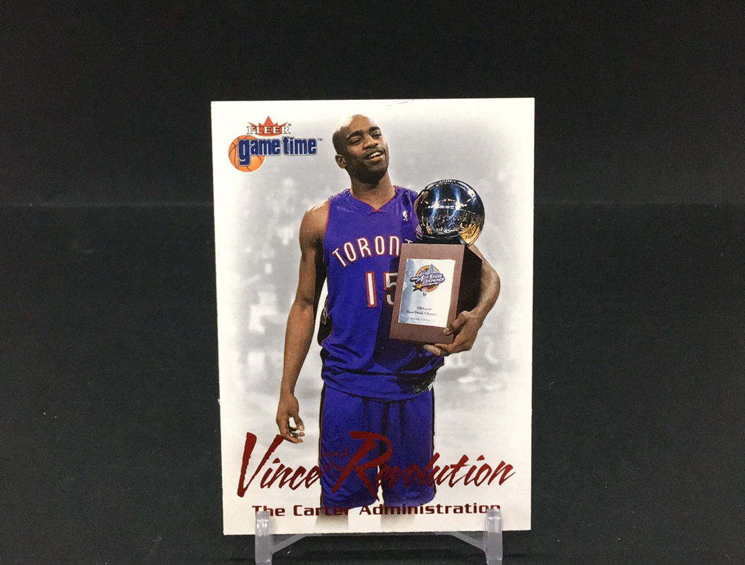 【DC拍卖】11.19 FLEER GAME TIME 大比例特卡 经典老特 实卡美如画 四大分卫之一 名人堂巨星 NBA历史最强扣将 半人半神 文斯 卡特(微瑕)