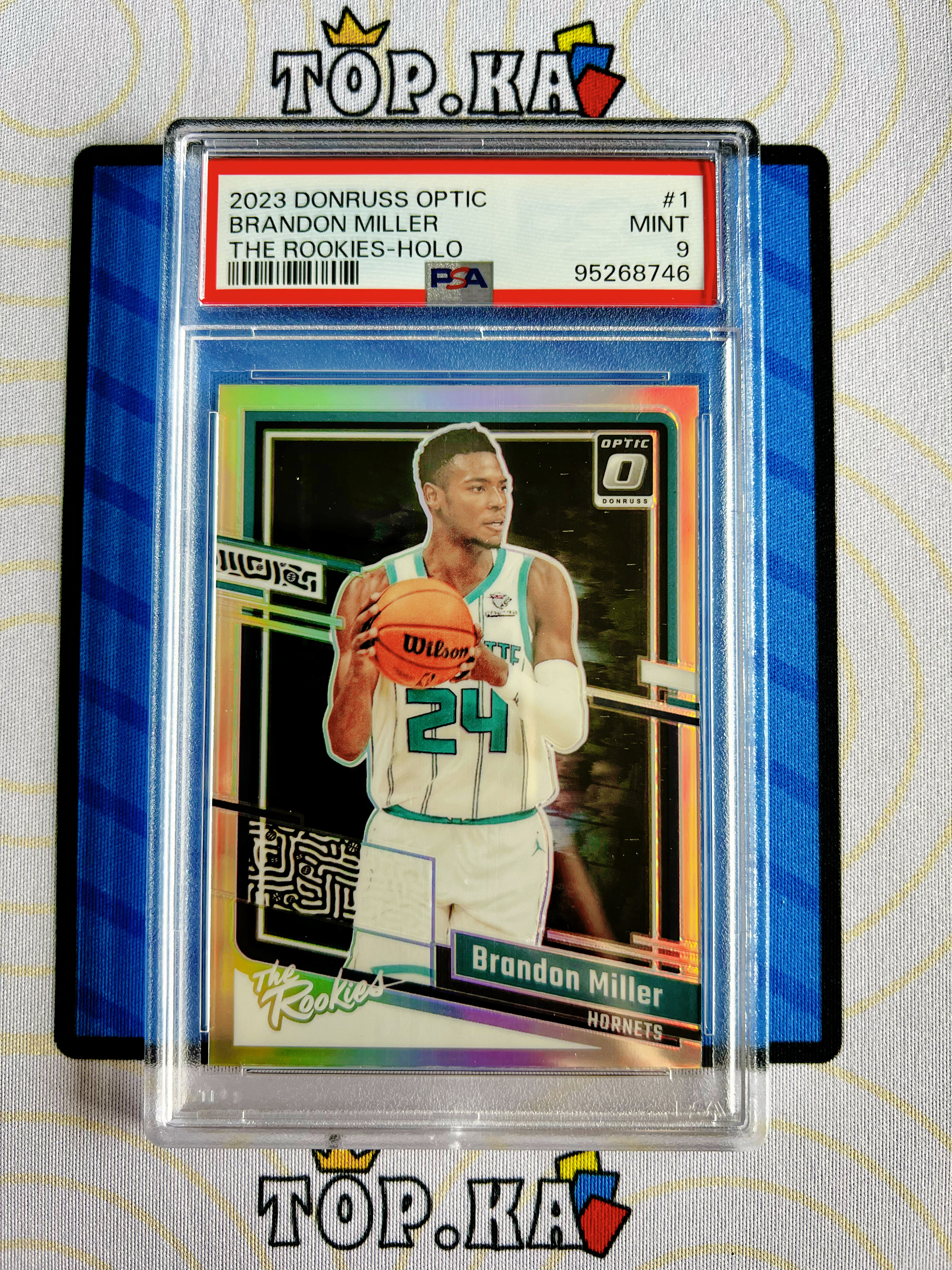 【顶尖卡社】2023-24 Panini Donruss Optic Brandon Miller 杜蕾斯OP 银折 新秀RC 布兰登 米勒 黄蜂 PSA9分评级 收藏投资必备【WHX】