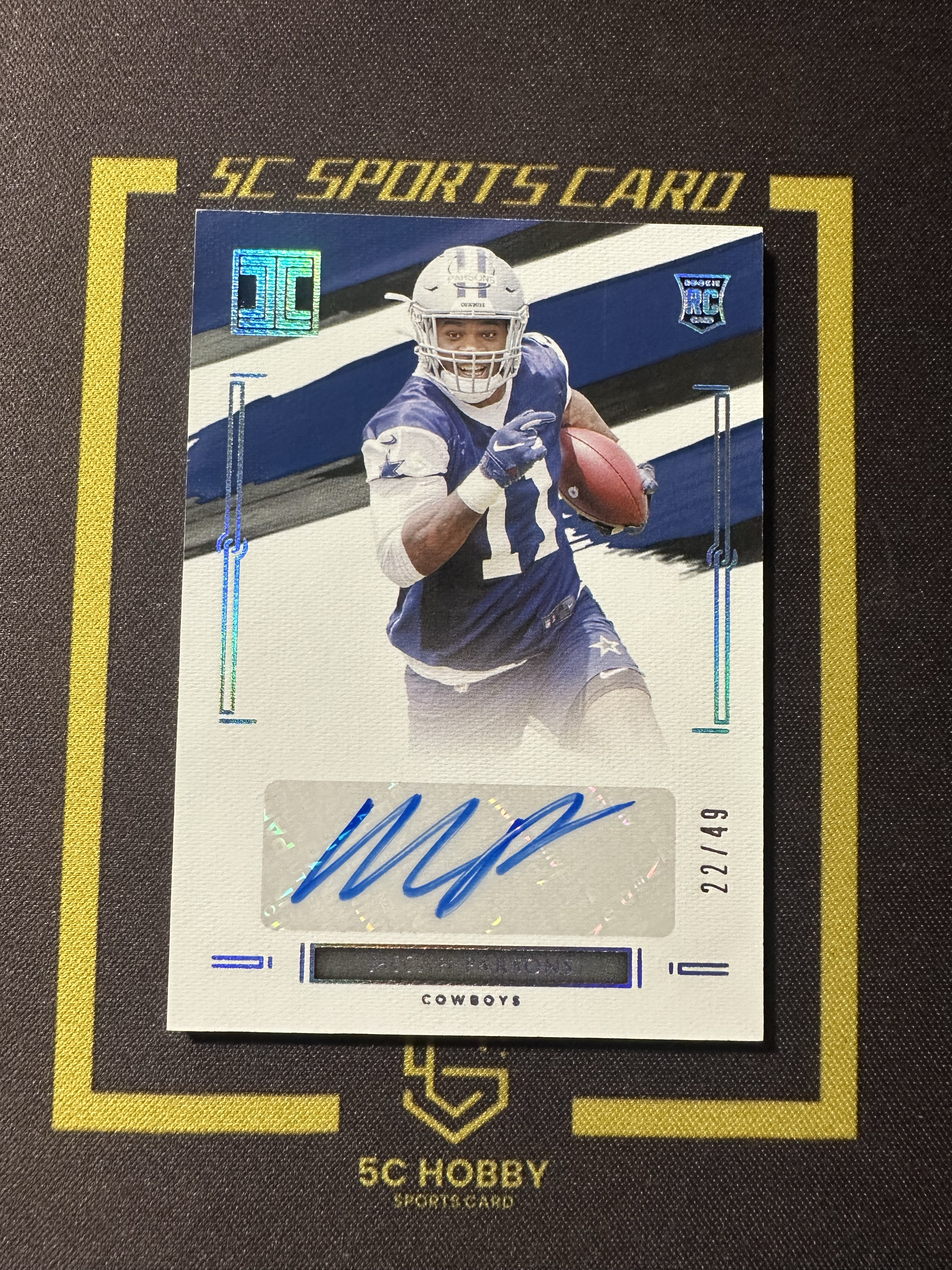 【主演出卡】 2021 panini impeccable 橄榄球 牛仔超级新秀 Micah Parsons 米卡 帕森斯 新秀签字 卡品如图 卡品一般 22/49