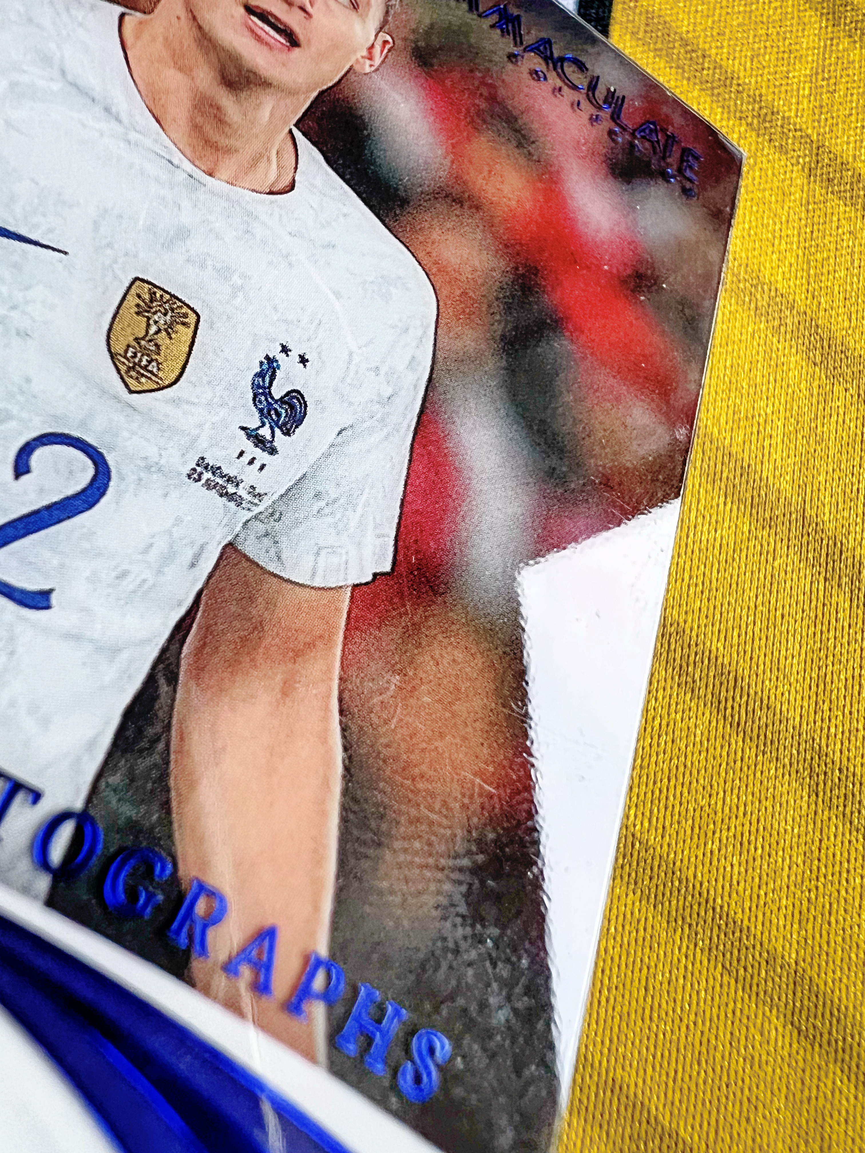 【顶尖卡社】2022-23 Immaculate Benjamin Pavard 爱咪咪 法国 本杰明 帕瓦尔 签字 镜面 蓝平行 08/25编 详情看描述 瑕疵如图【凯里】