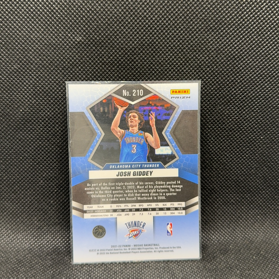 【Roseee代卖】2021-22 Panini Mosaic Josh Giddey RC 马赛克 雷霆 新秀 约什 吉迪 红冰 折射 Dub