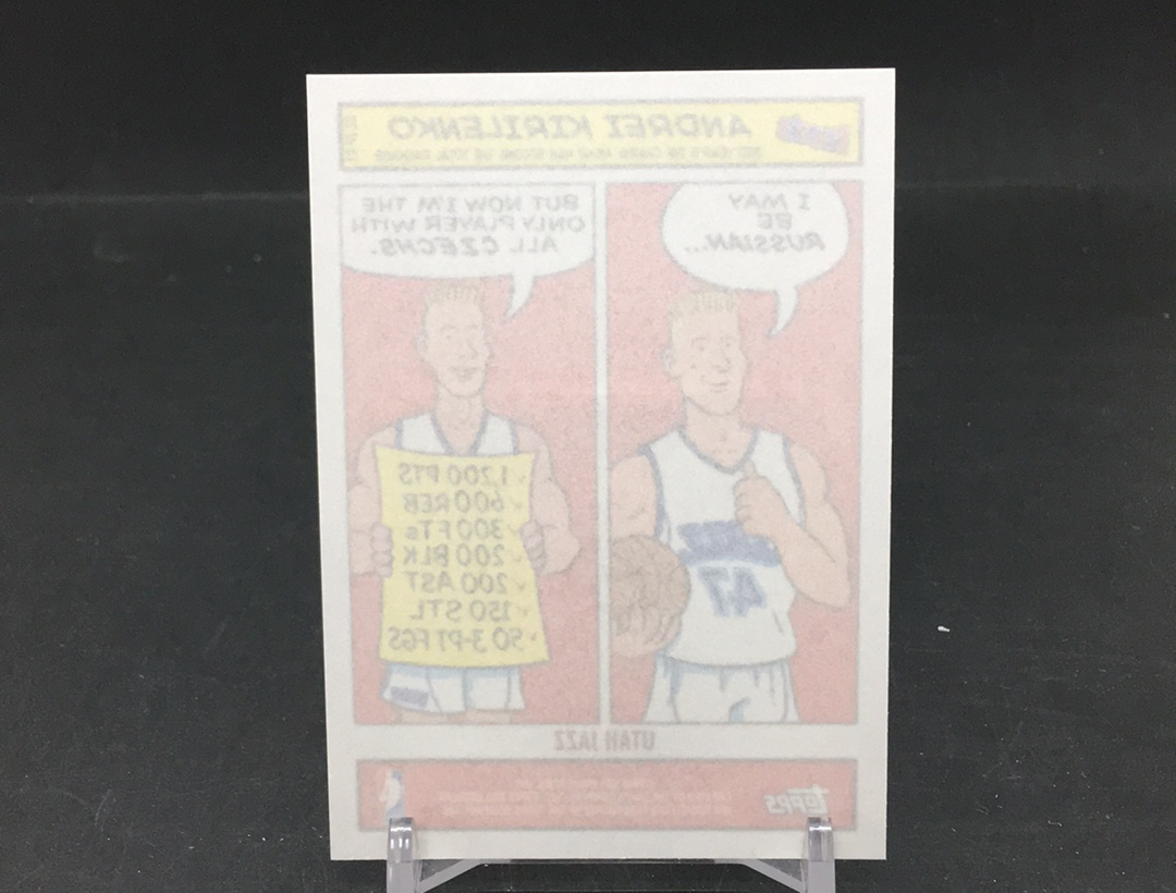 【DC拍卖】11.21 TOPPS BAZOOKA 大比例漫画特卡 经典老特 实卡美如画 爵士队名宿 全能悍将 AK47 安德烈 基里连科