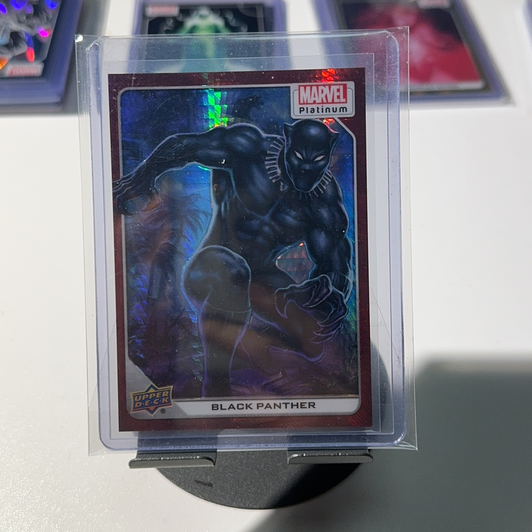 【大婷卡社】2022 Upper Deck Marvel (MCU) 漫威 Platinum 白金系列 铂金盒 020/199编 红折射特卡 黑豹 卡品如图 收藏必备（被窝）