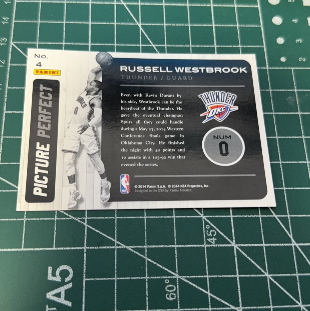 2014-15 Panini Americana Russell Westbrook S.p.a.拉塞尔维斯布鲁克 威少 大头 闪卡 双选图 特卡 雷霆队 十年老卡 绝版卡 稀有大比例
