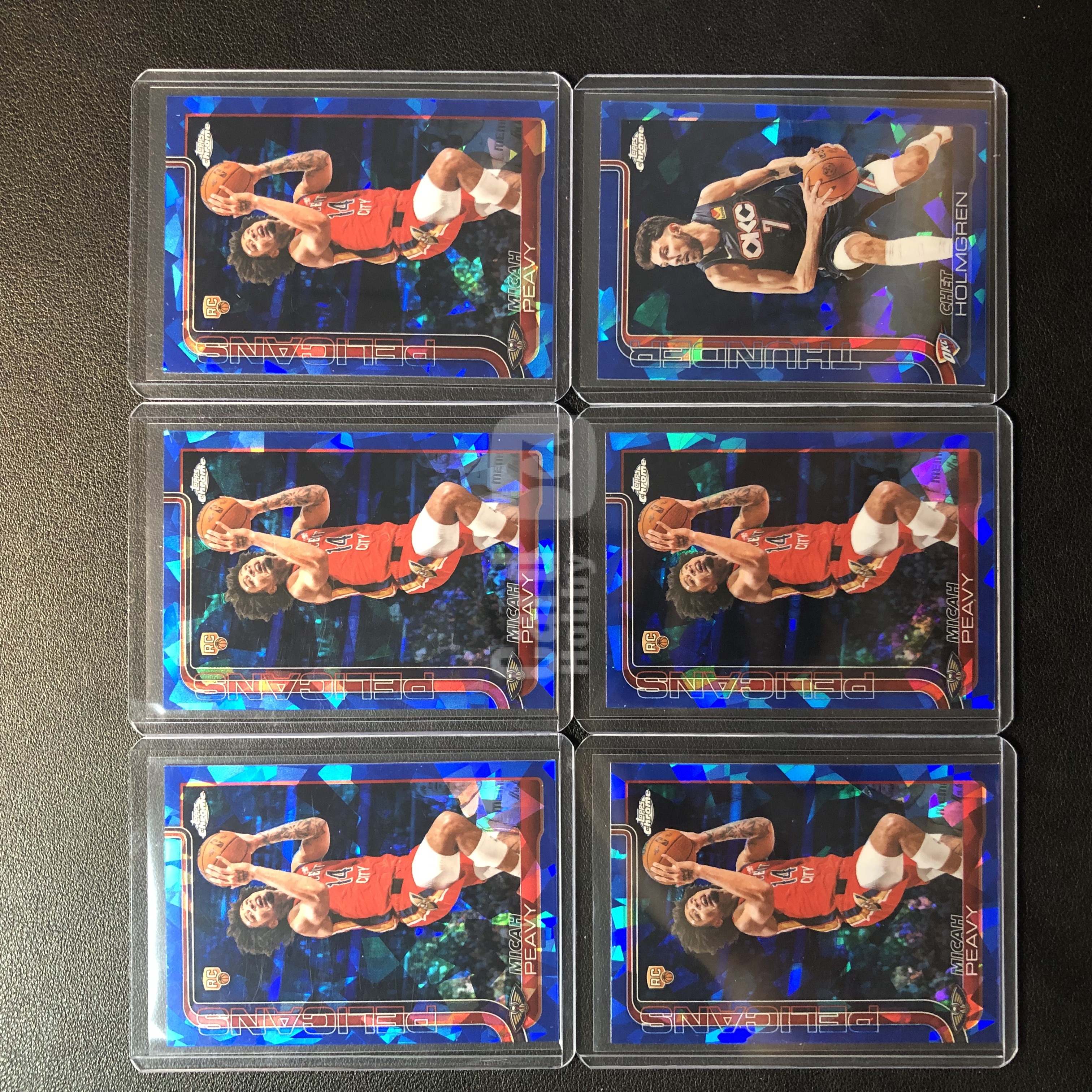 2025-26 Topps Chrome Updates 迈卡 皮维 切特 霍姆格伦 蓝宝石 蓝碎冰 6张打包 鹈鹕 雷霆 TCU蓝宝石 不保卡品 BU079