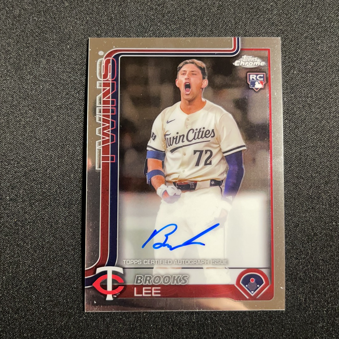 2025 Topps Chrome Brooks Lee RC 布鲁克斯 李!双城!首轮秀!新秀!正新秀卡签!签字!【002】