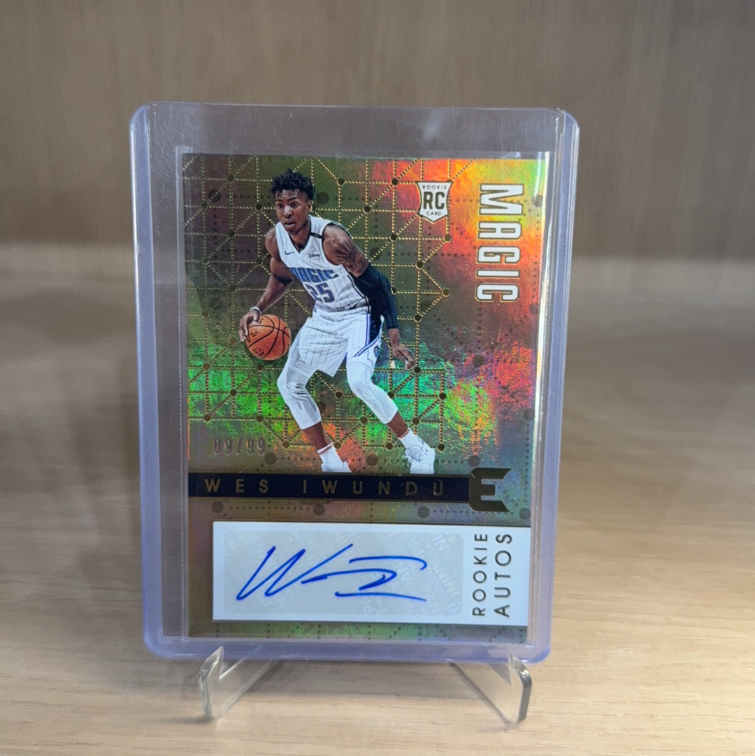 2017-18 Panini Essentials Wesley Iwundu RC 【免费拍卖】魔术 新秀 RC 韦斯利 艾旺杜 限量/99编 签字卡 金折 电路板特卡 值得收藏