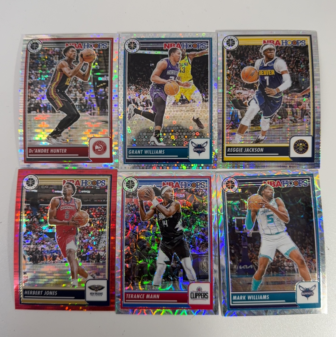 【免费代卖】6张 打包 lot HOOPS 折射 赫伯特 琼斯 德安德烈 亨特 马克 威廉姆斯 马刺 骑士 勇士 湖人 火箭 独行侠 魔术 值得收藏!!