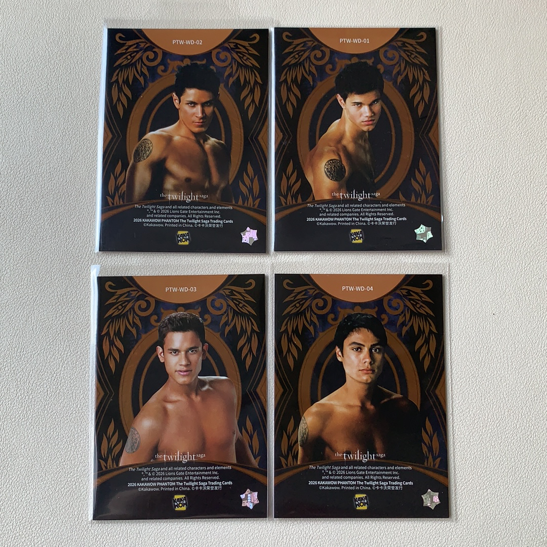 2026 KAKAWOW PHANTOM 暮光之城系列收藏卡 Jacob Black 雅各布·布莱克 Embry Call 等 狼人双面特卡 4张 打包 卡品如图 凑套必备 Park