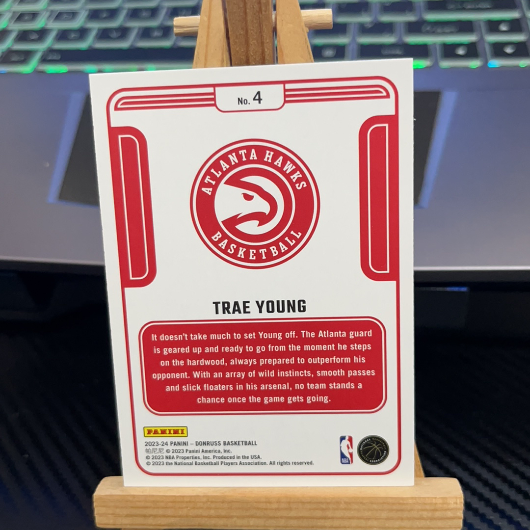 2023-24 Panini Donruss Trae Young 特雷 杨 老鹰 特卡 杜蕾斯系列 卡品如图 凑图必备 值得收藏!免费代卖!