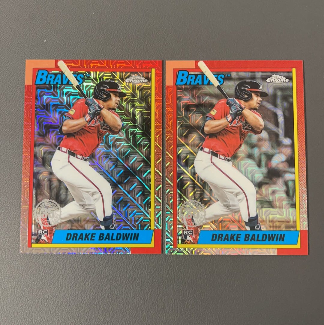 2025 Topps Update Drake Baldwin RC 鲍德温 勇士 最佳新人 银包 新秀 mojo折 折射 2张合拍 lot不保卡品 介意勿拍【9527】