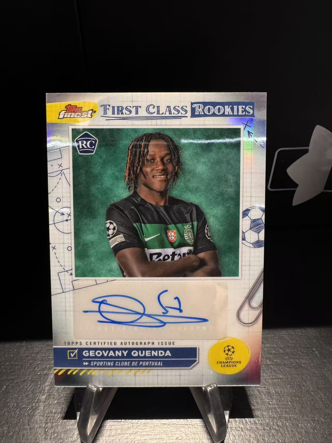 龖2024-25 Topps Finest Geovany Quenda 欧冠 葡萄牙体育 乔瓦尼 吉奥瓦尼 昆达 RC 新秀 First Class Rookies银折 签字 卡品如图 MJ002L