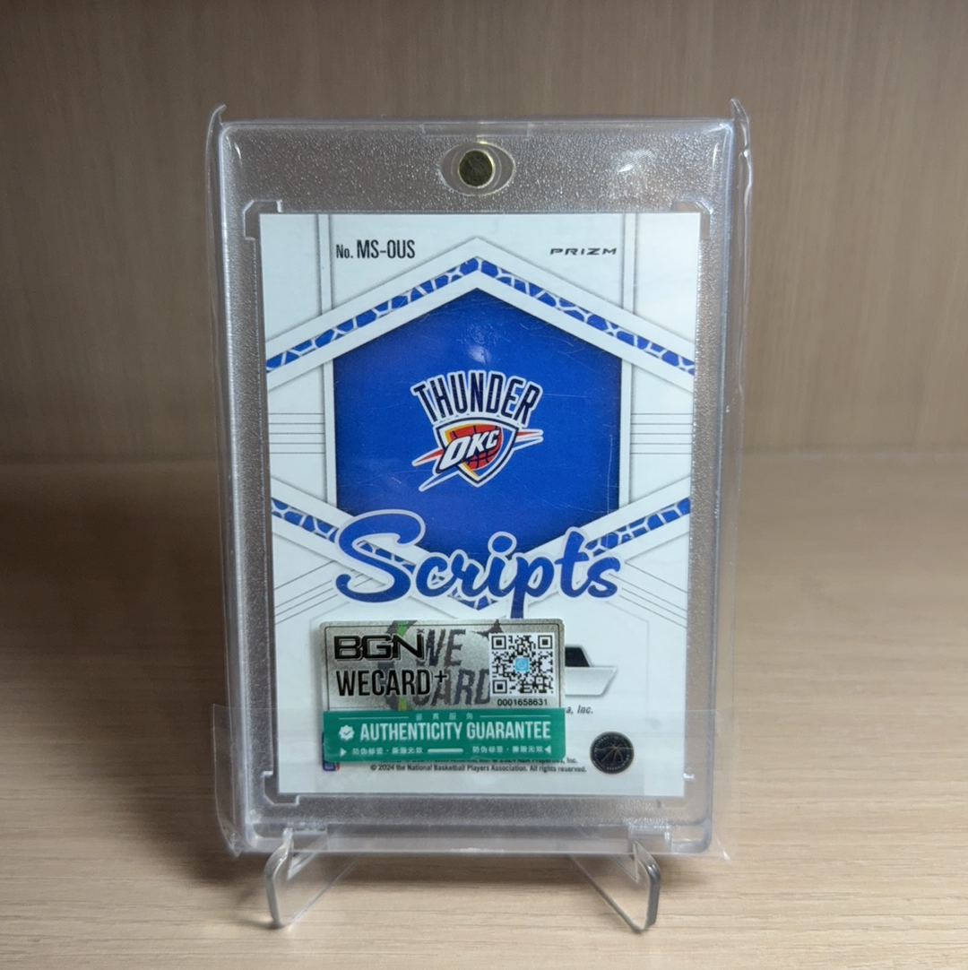 2023-24 Panini Mosaic Ousmane Dieng RC 雷霆 新秀 RC 奥斯曼 迪昂 签字 贴签 泡泡折 折射 特卡 马赛克 卡品如图 值得收藏!!【免费代卖】