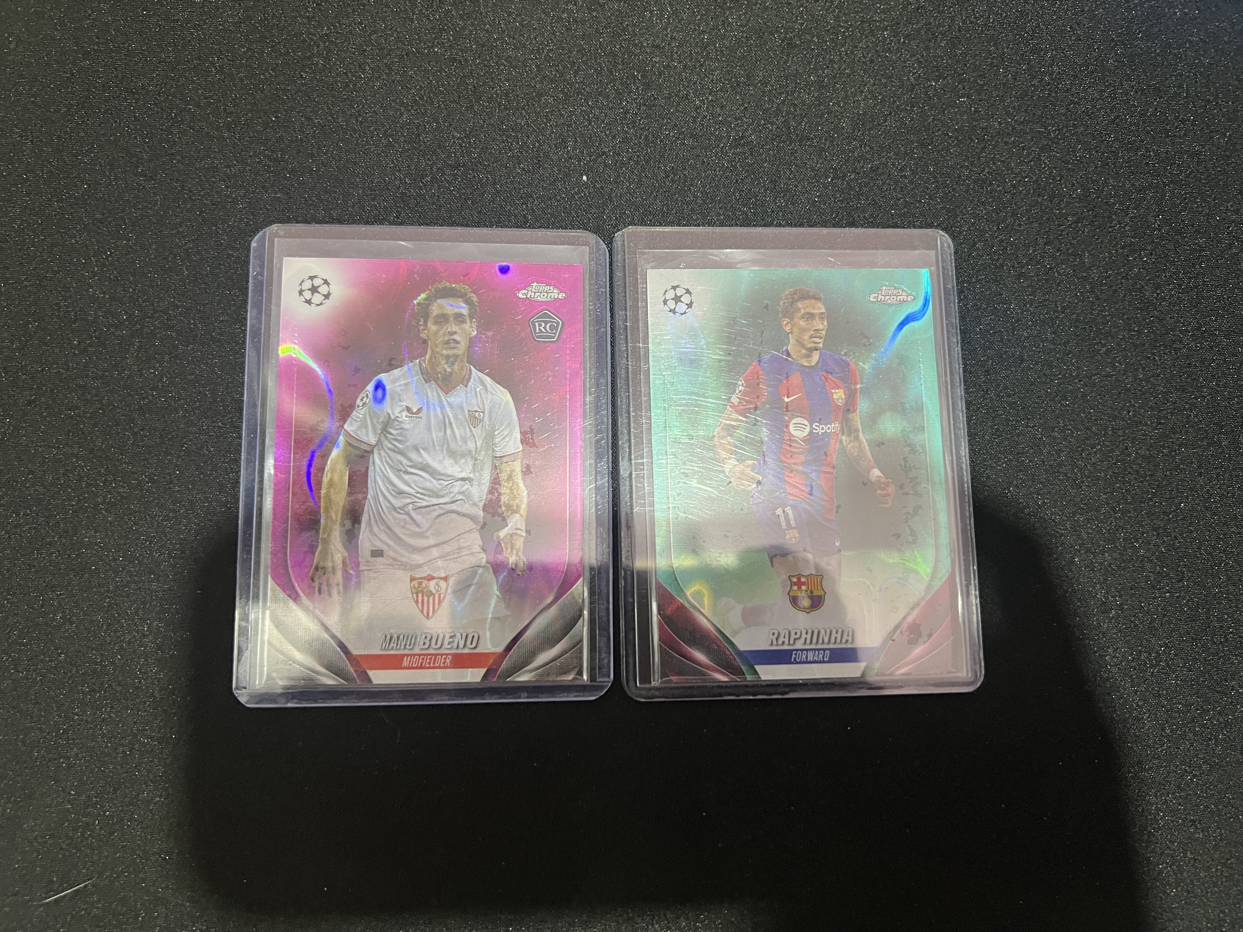 2023-24 Topps Chrome Raphinha 【严选代拍】欧战 tc 拉菲尼亚 布埃诺 青熔岩折 粉熔岩折 lot 不保卡品 拍前看描述 MFC